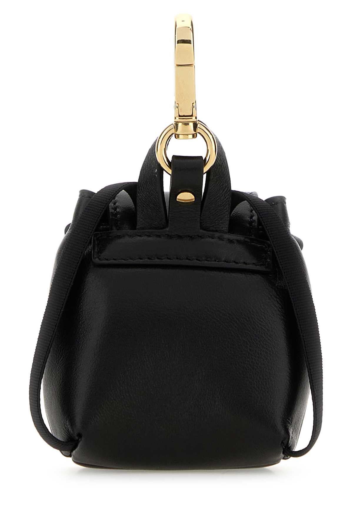 Fendi Black Nappa Leather Nano Backpack Charm Size ONE SIZE - 2 Thumbnail