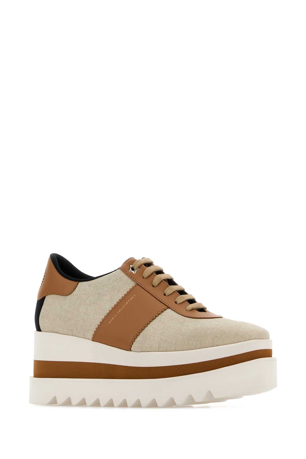 Stella McCartney Beige Canvas Sneak-Elyse Sneakers Size US 8 / IT 38 - 2 Thumbnail
