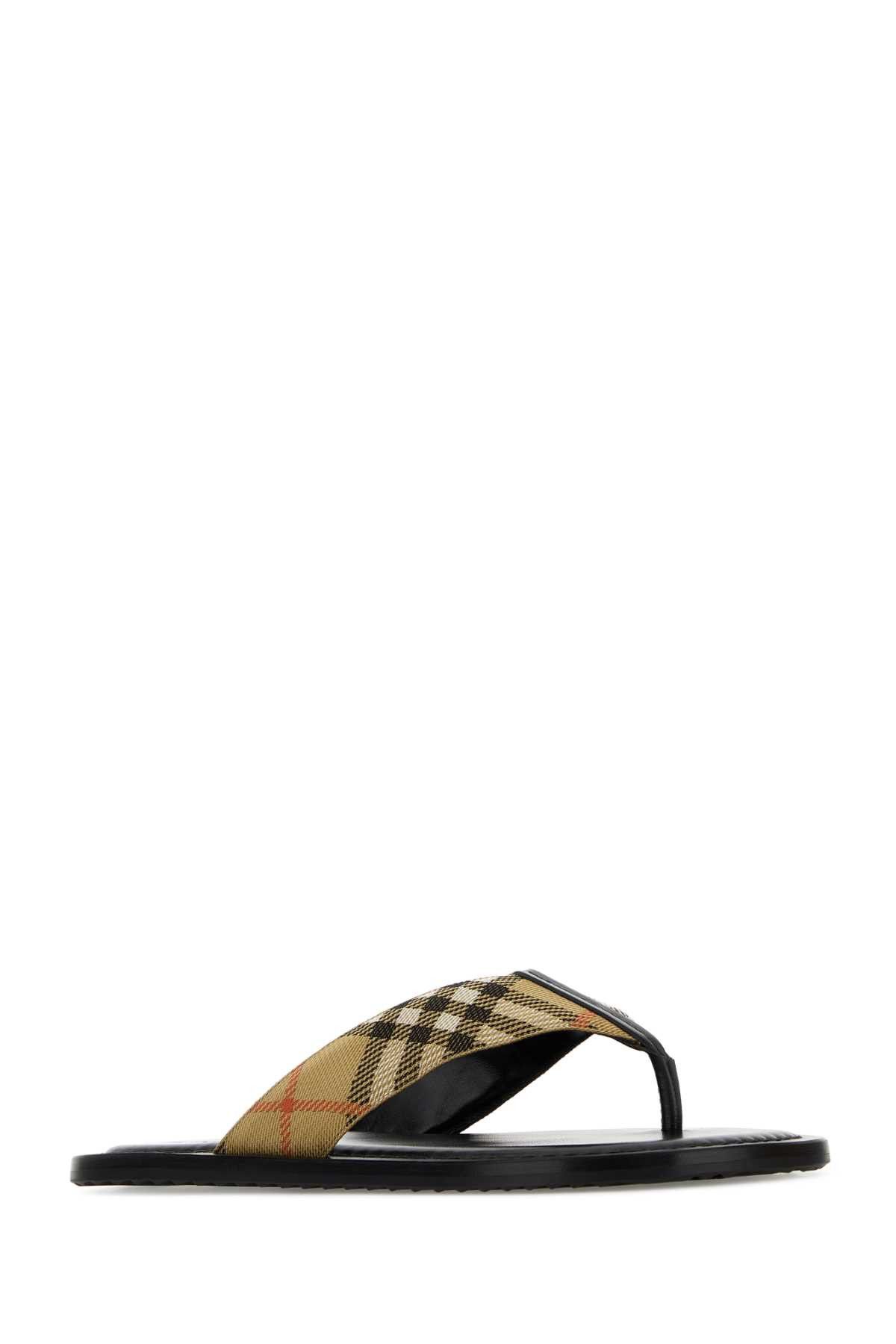 Burberry Embroidered Fabric Pavilion Thong Slippers Size US 8 / EU 41 - 2 Thumbnail