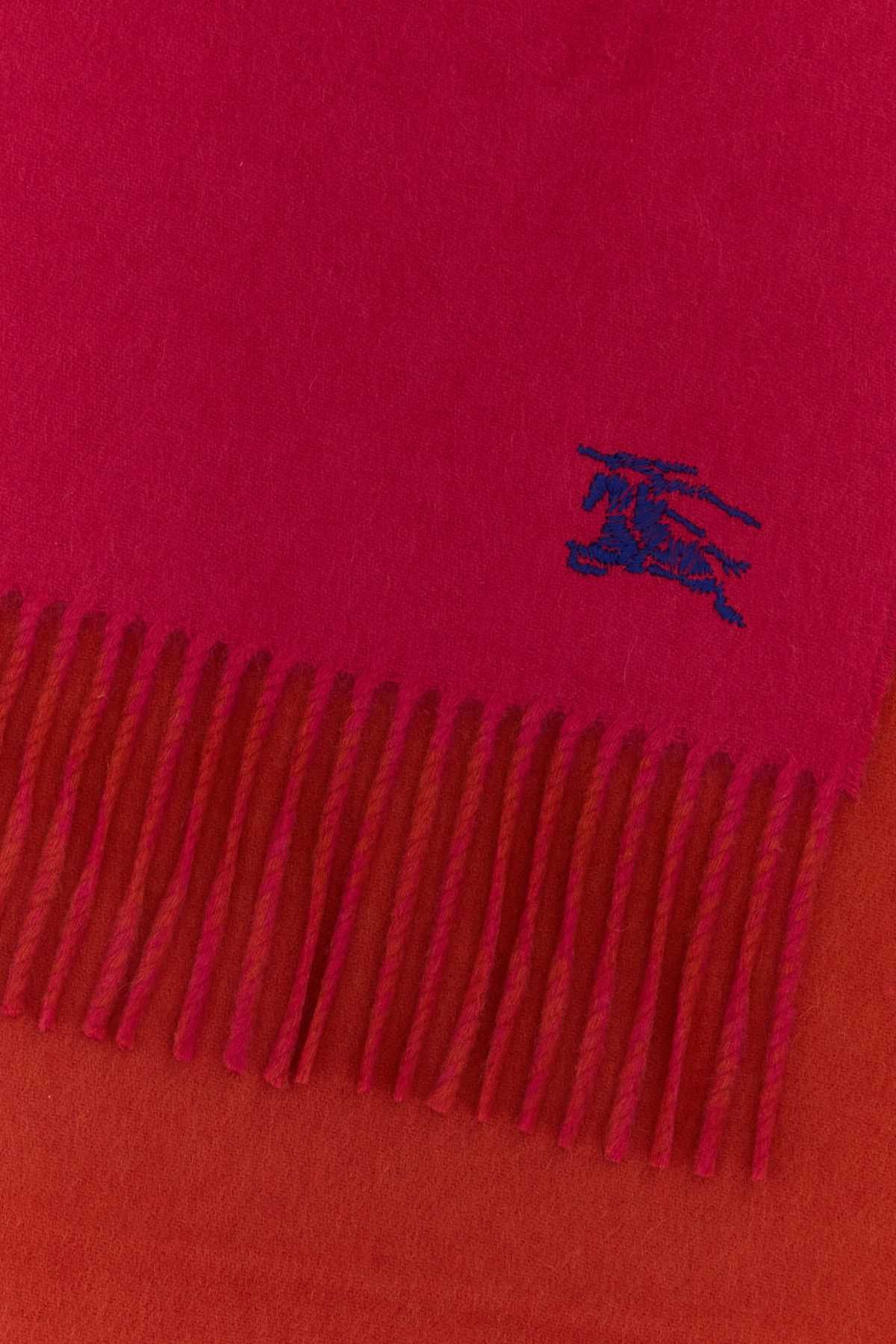 Burberry Fuchsia Cashmere Reversible Scarf Size ONE SIZE - 2 Thumbnail