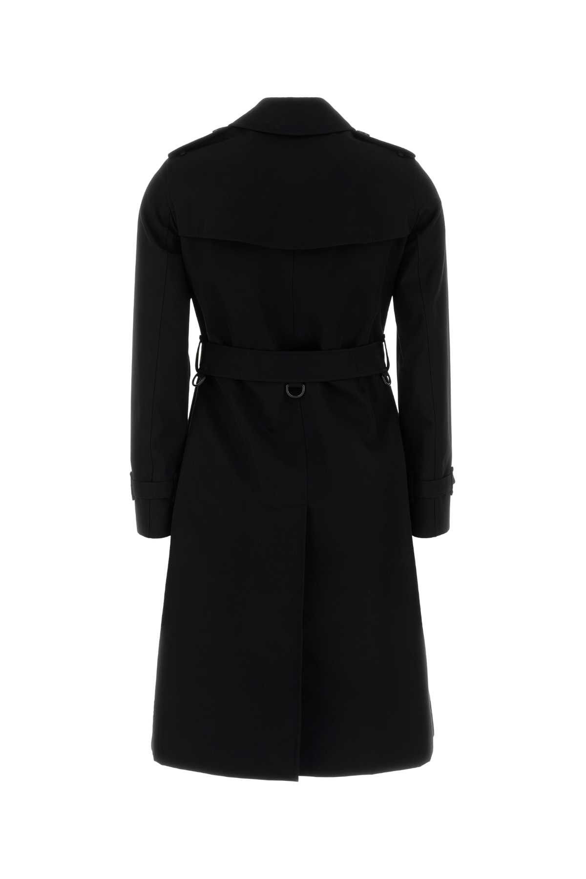 Burberry Black Gabardine Trench Coat Size XS / US 0-2 / IT 36-38 - 2 Thumbnail
