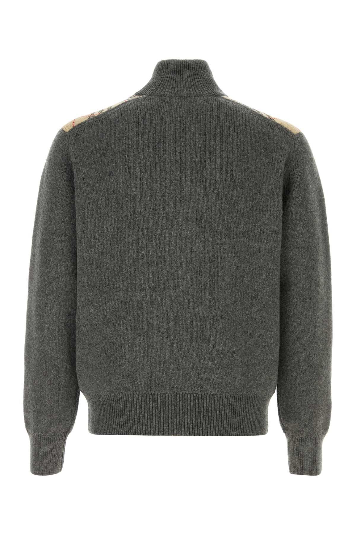 Burberry Dark Grey Wool Blend Cardigan Size US M / EU 48-50 / 2 - 2 Thumbnail