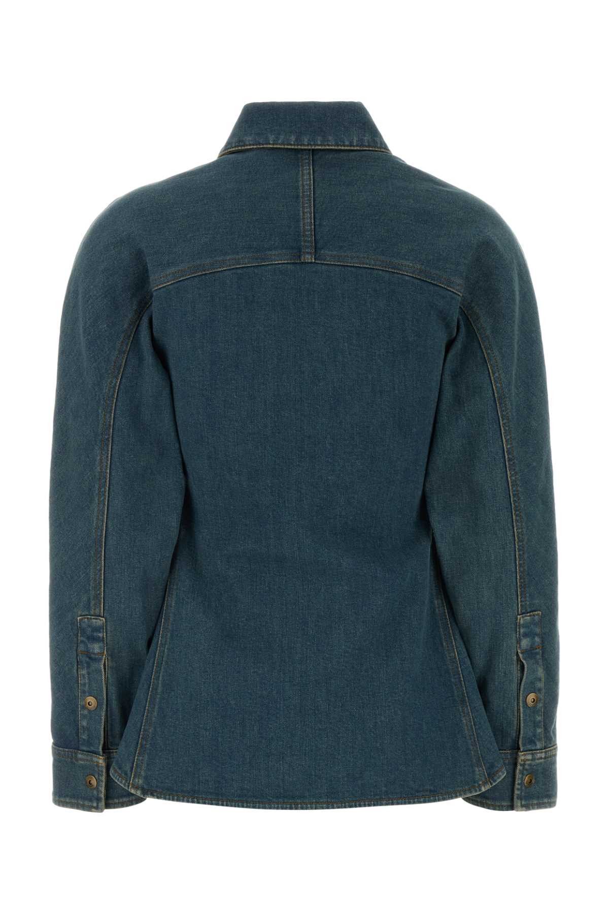 Burberry Stretch Denim Shirt Size XS / US 0-2 / IT 36-38 - 2 Thumbnail