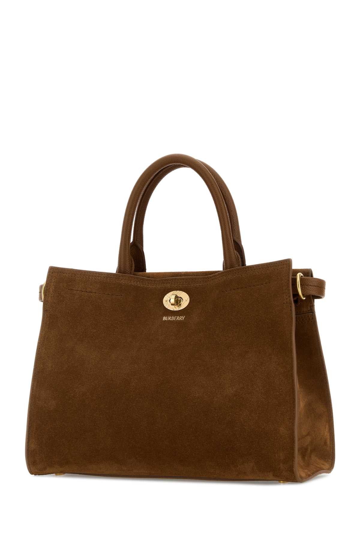Burberry Brown Suede Small Cotswolds Handbag Size ONE SIZE - 2 Thumbnail