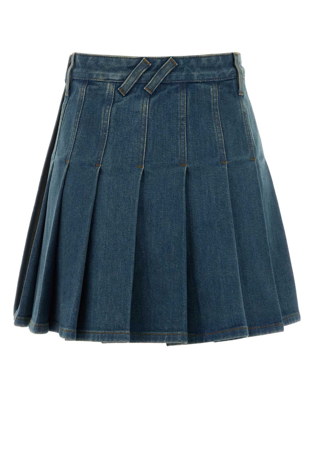 Burberry Stretch Denim Skirt Size 25" / US 0 / IT 36 - 2 Thumbnail