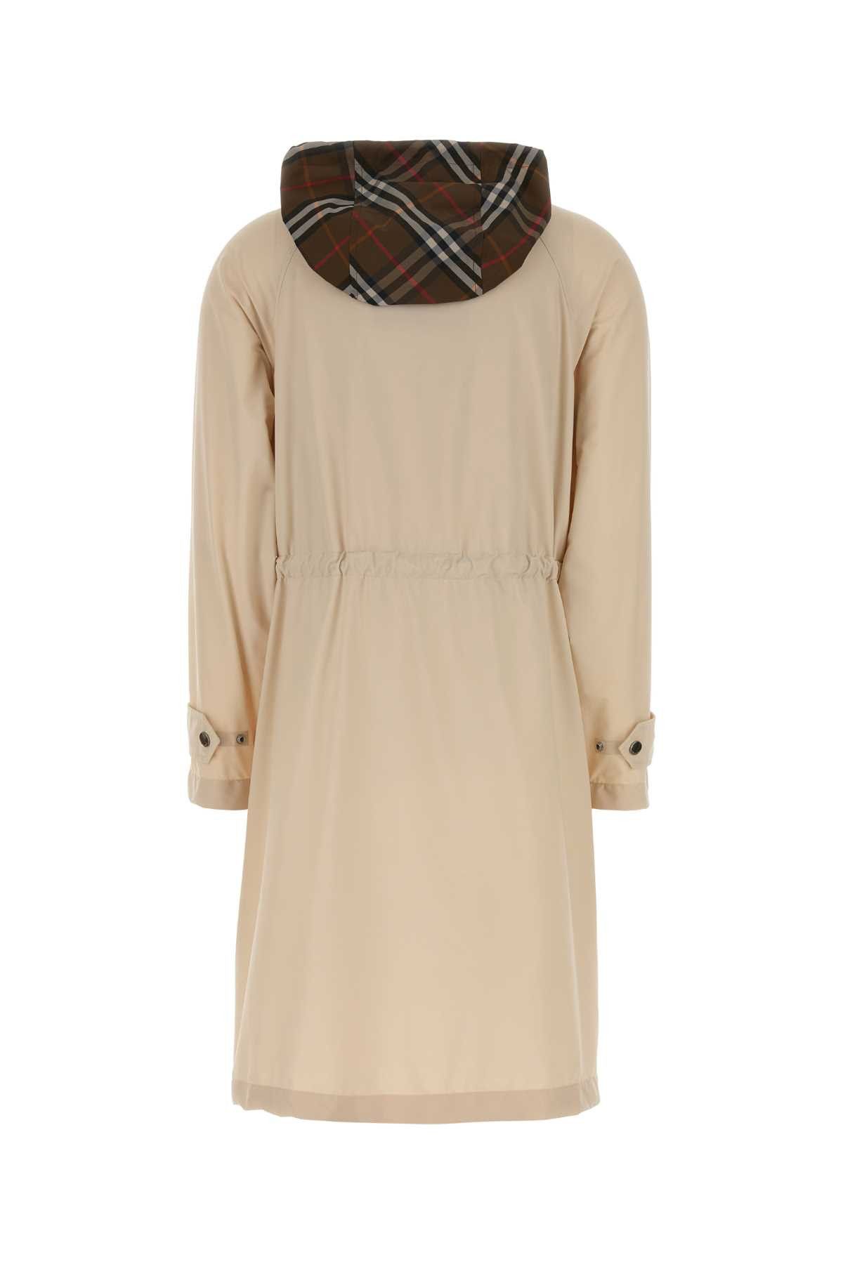 Burberry Cream Stretch Nylon Newbury Parka Coat Size XS / US 0-2 / IT 36-38 - 2 Thumbnail