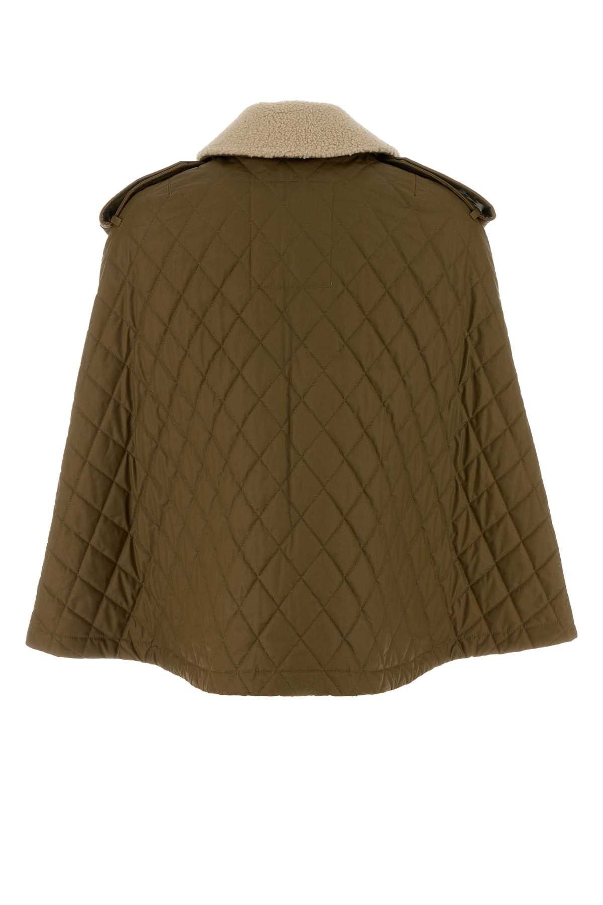 Burberry Khaki Cotton Cape Size M / US 6-8 / IT 42-44 - 2 Thumbnail