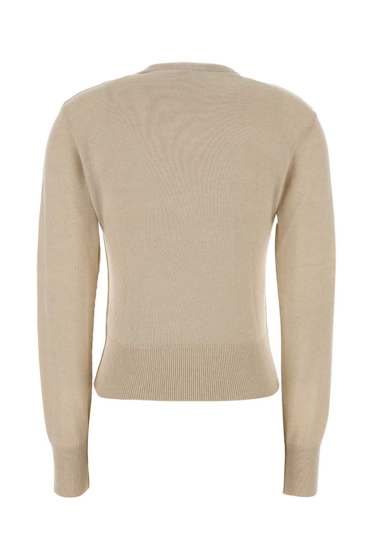 Burberry Sand Wool Blend Sweater Size L / US 10 / IT 46 - 2 Thumbnail