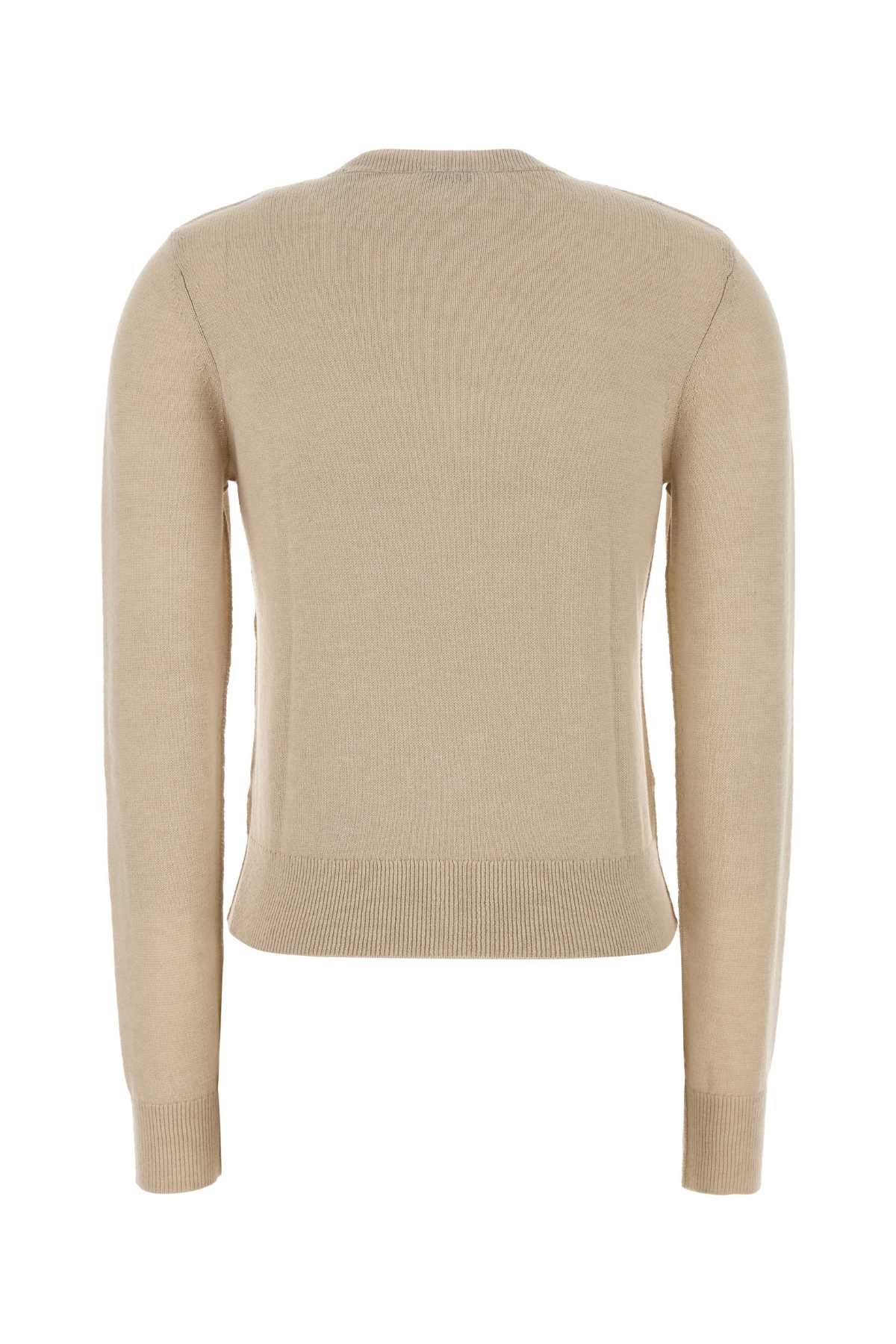 Burberry Beige Cotton And Wool Cardigan Size S / US 4 / IT 40 - 2 Thumbnail