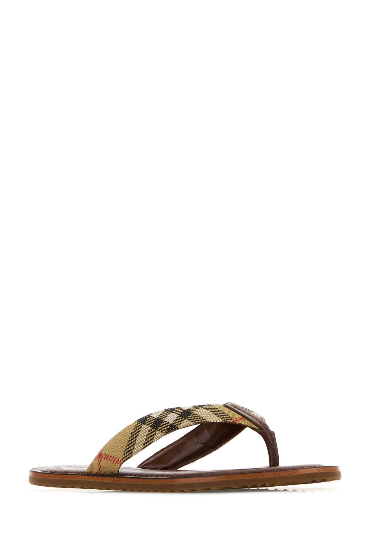 Burberry Embroidered Fabric Thong Slippers Size US 9 / IT 39 - 2 Thumbnail