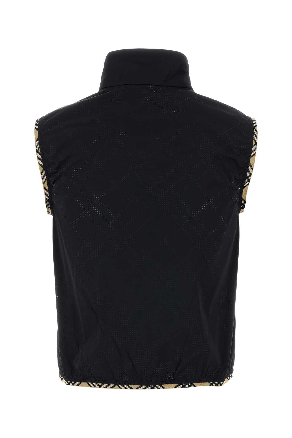 Burberry Black Stretch Nylon Sleeveless Jacket Size S / US 4 / IT 40 - 2 Thumbnail