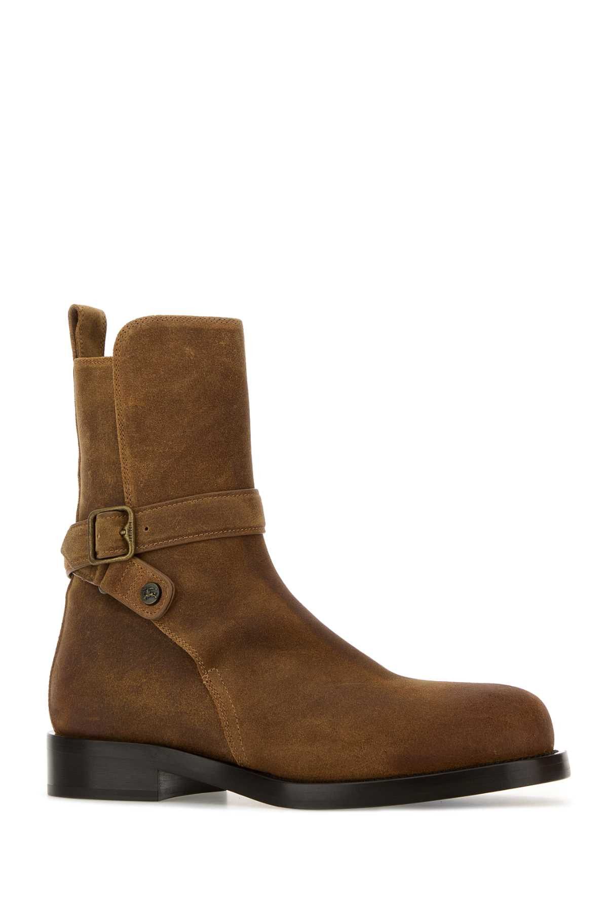 Burberry Camel Suede Ledges Ankle Boots Size US 9 / EU 42 - 2 Thumbnail