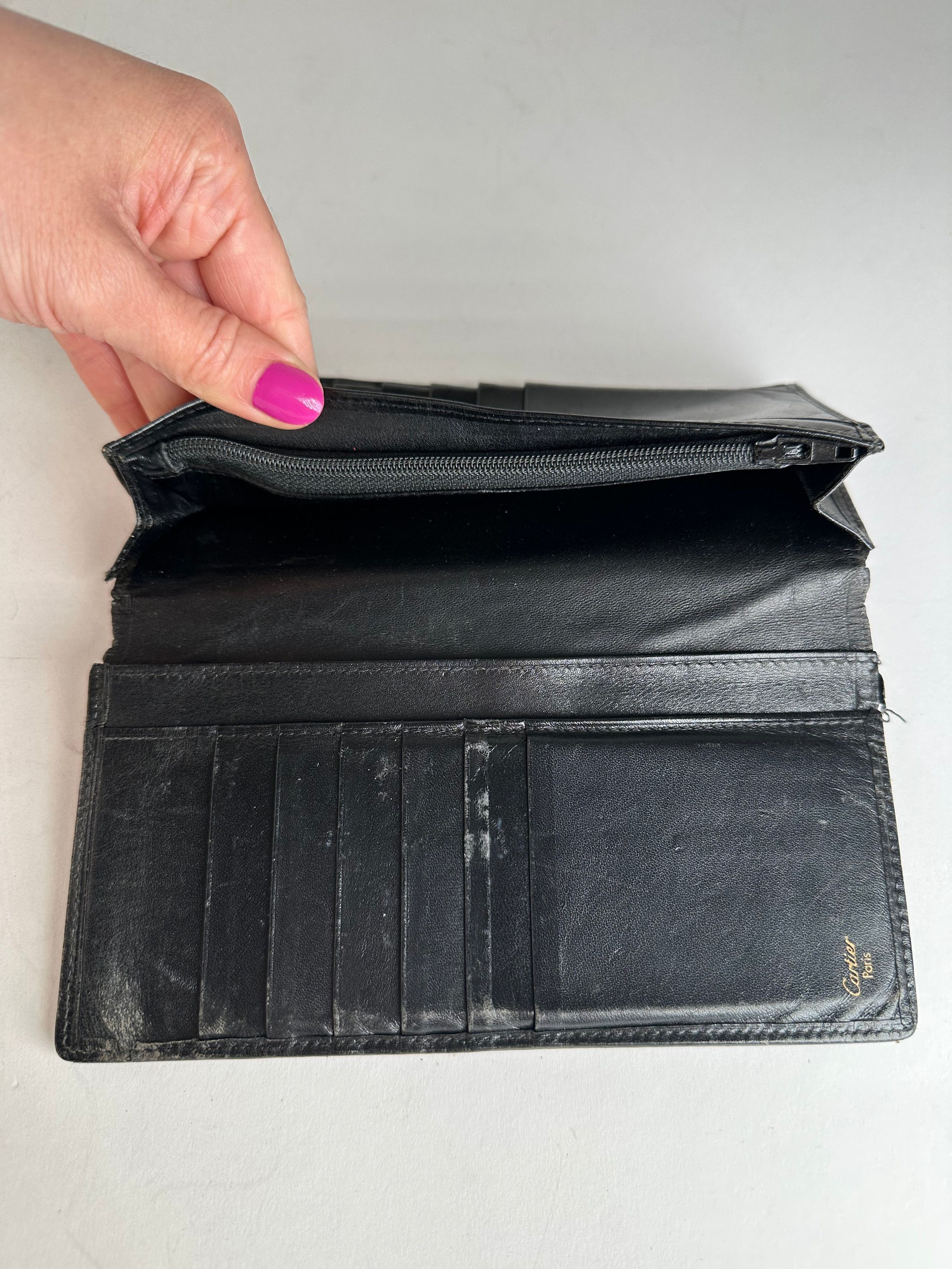 Cartier Vintage Leather ID Holder Black Size ONE SIZE - 6 Thumbnail