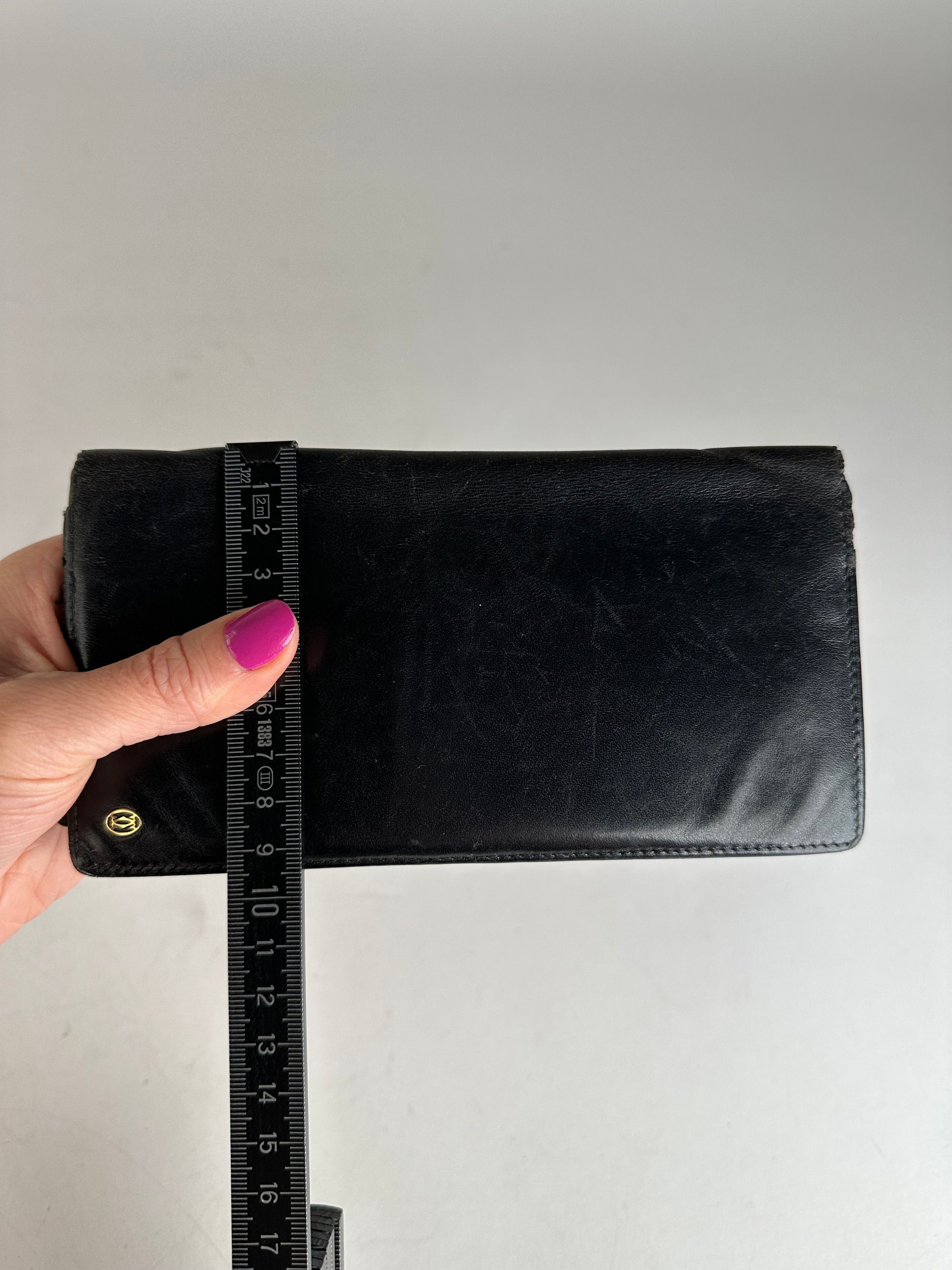Cartier Vintage Leather ID Holder Black Size ONE SIZE - 9 Thumbnail