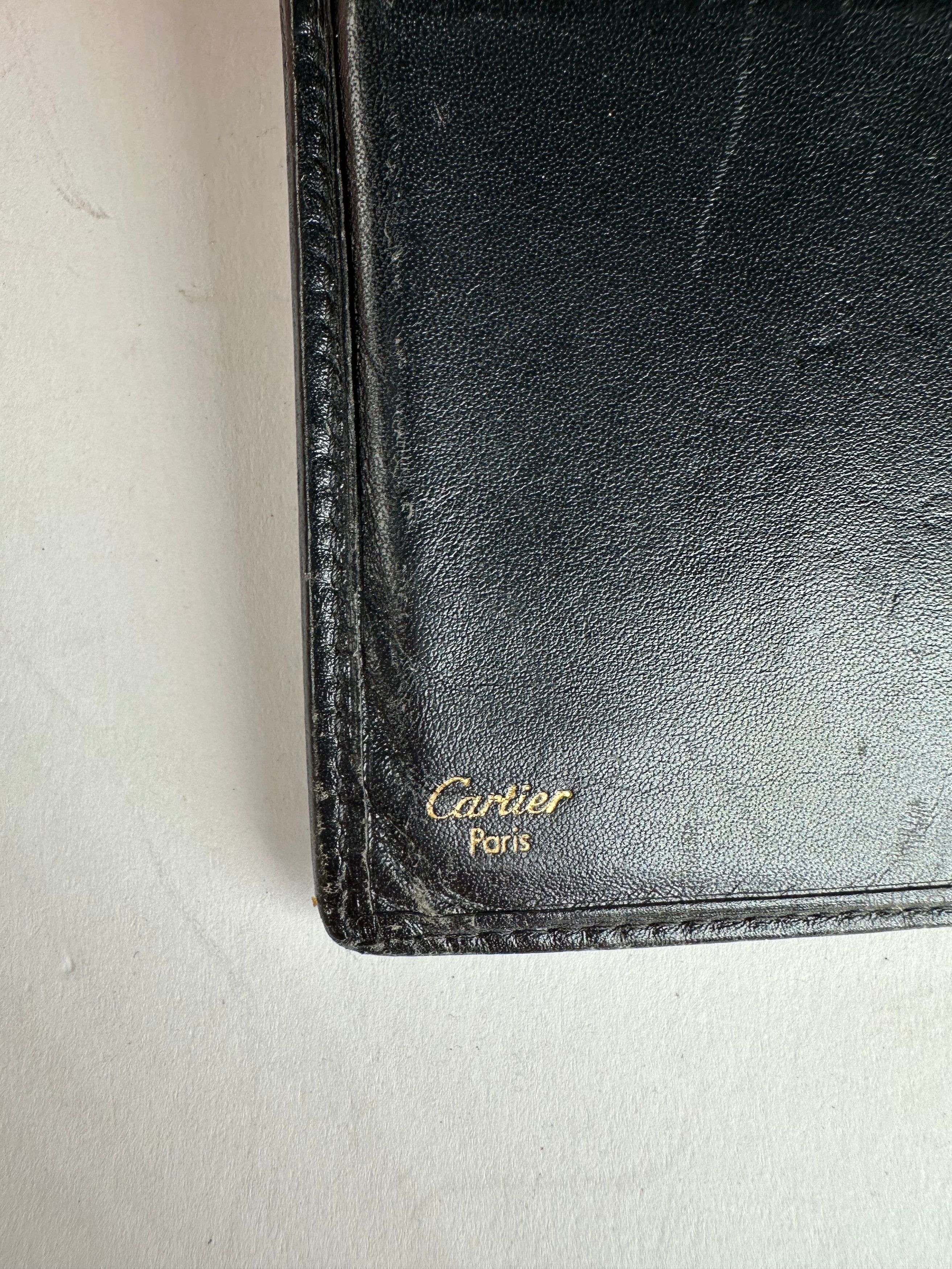 Cartier Vintage Leather ID Holder Black Size ONE SIZE - 4 Thumbnail