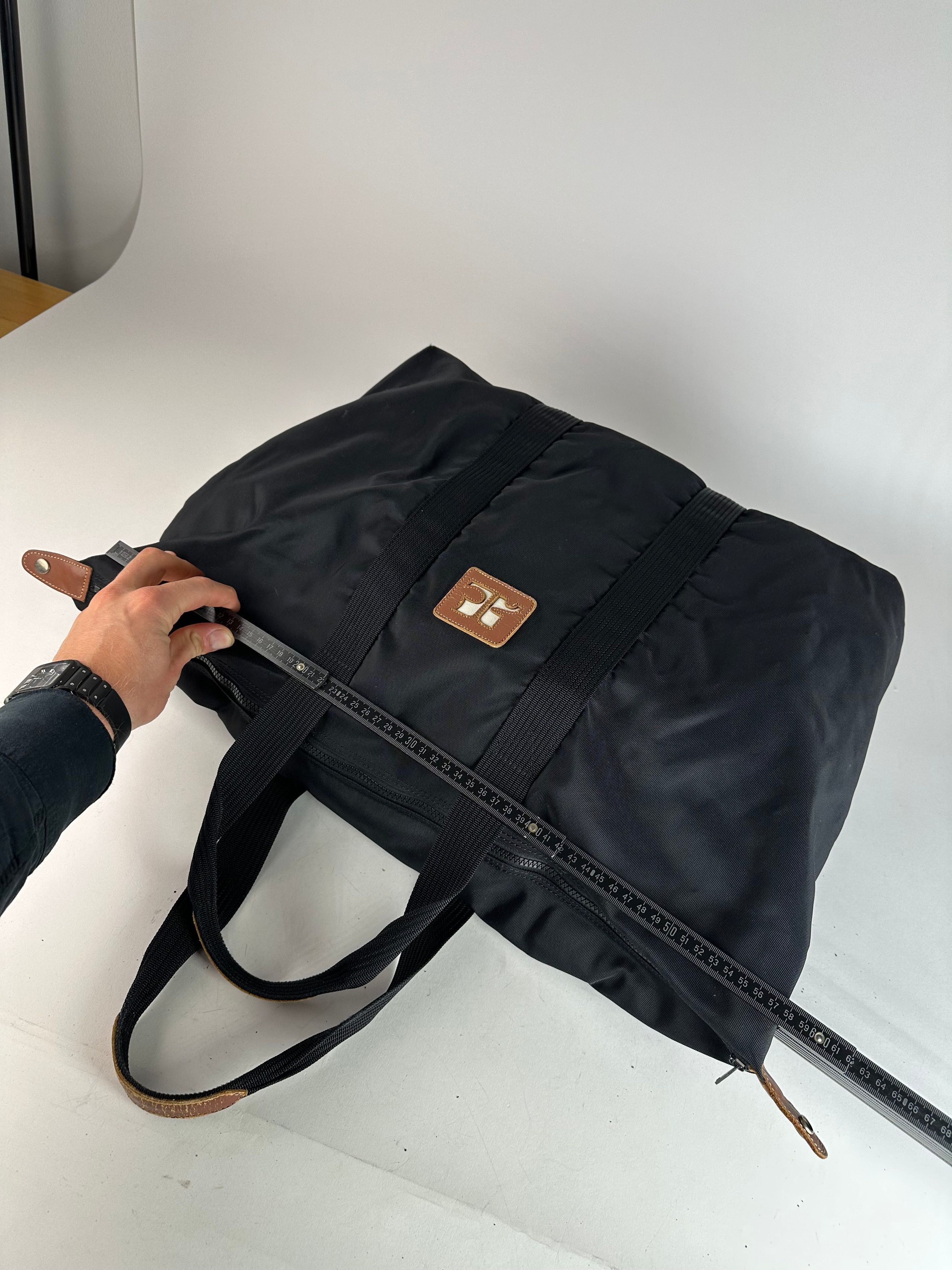 Courreges Vintage Polyester Travel Bag Black Size ONE SIZE - 10 Thumbnail