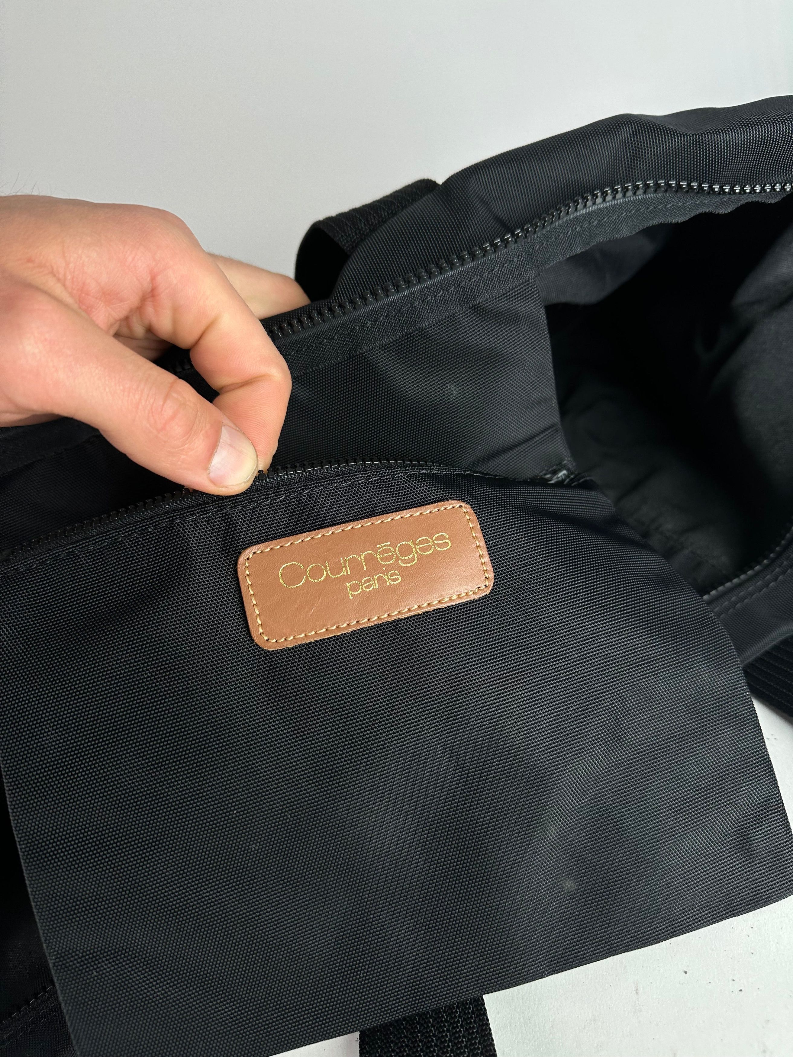 Courreges Vintage Polyester Travel Bag Black Size ONE SIZE - 4 Thumbnail