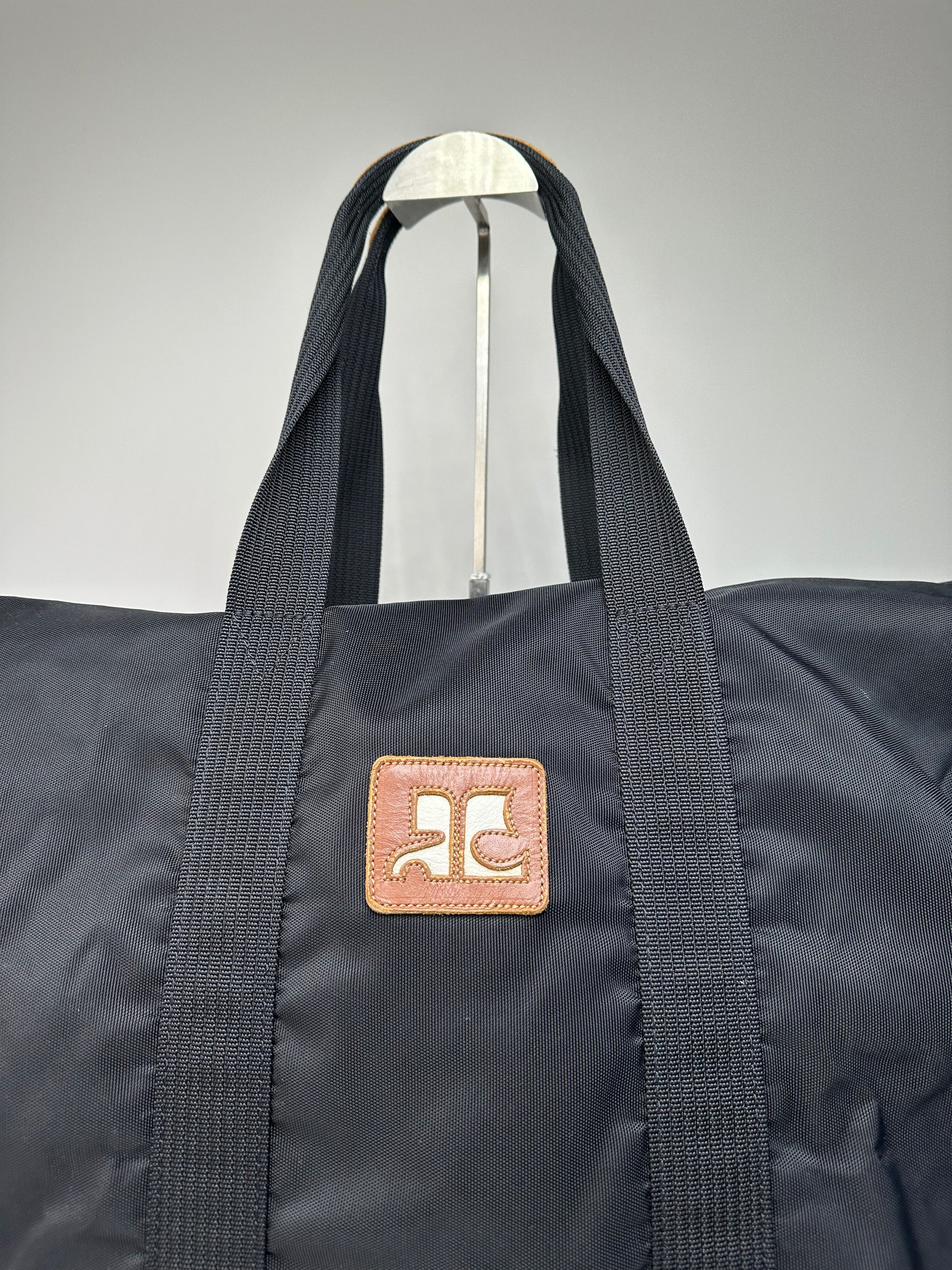 Courreges Vintage Polyester Travel Bag Black Size ONE SIZE - 7 Thumbnail