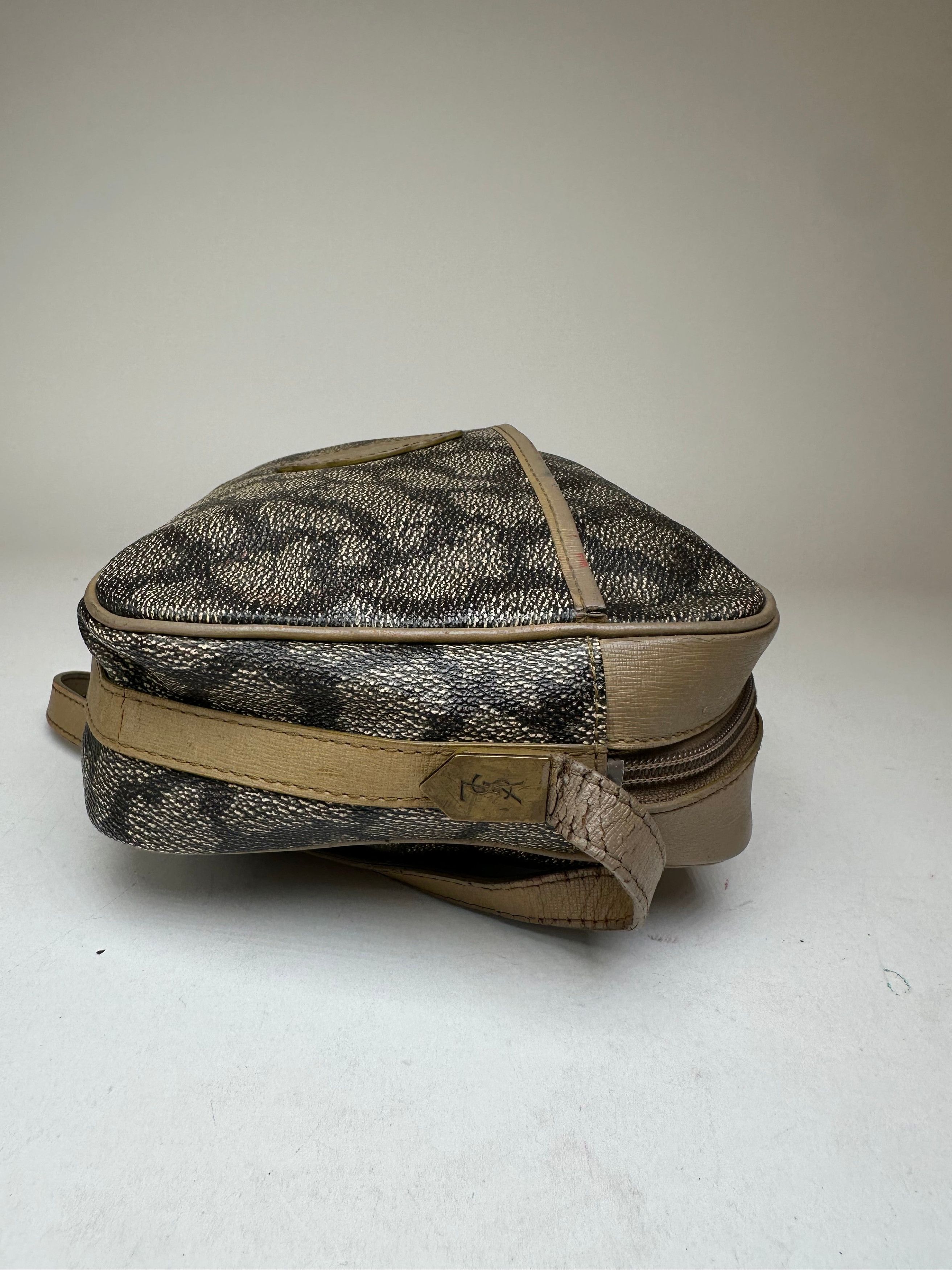 Other Vintage Yves Saint Laurent Leather Shoulder Bag Black Grey B Size ONE SIZE - 9 Thumbnail
