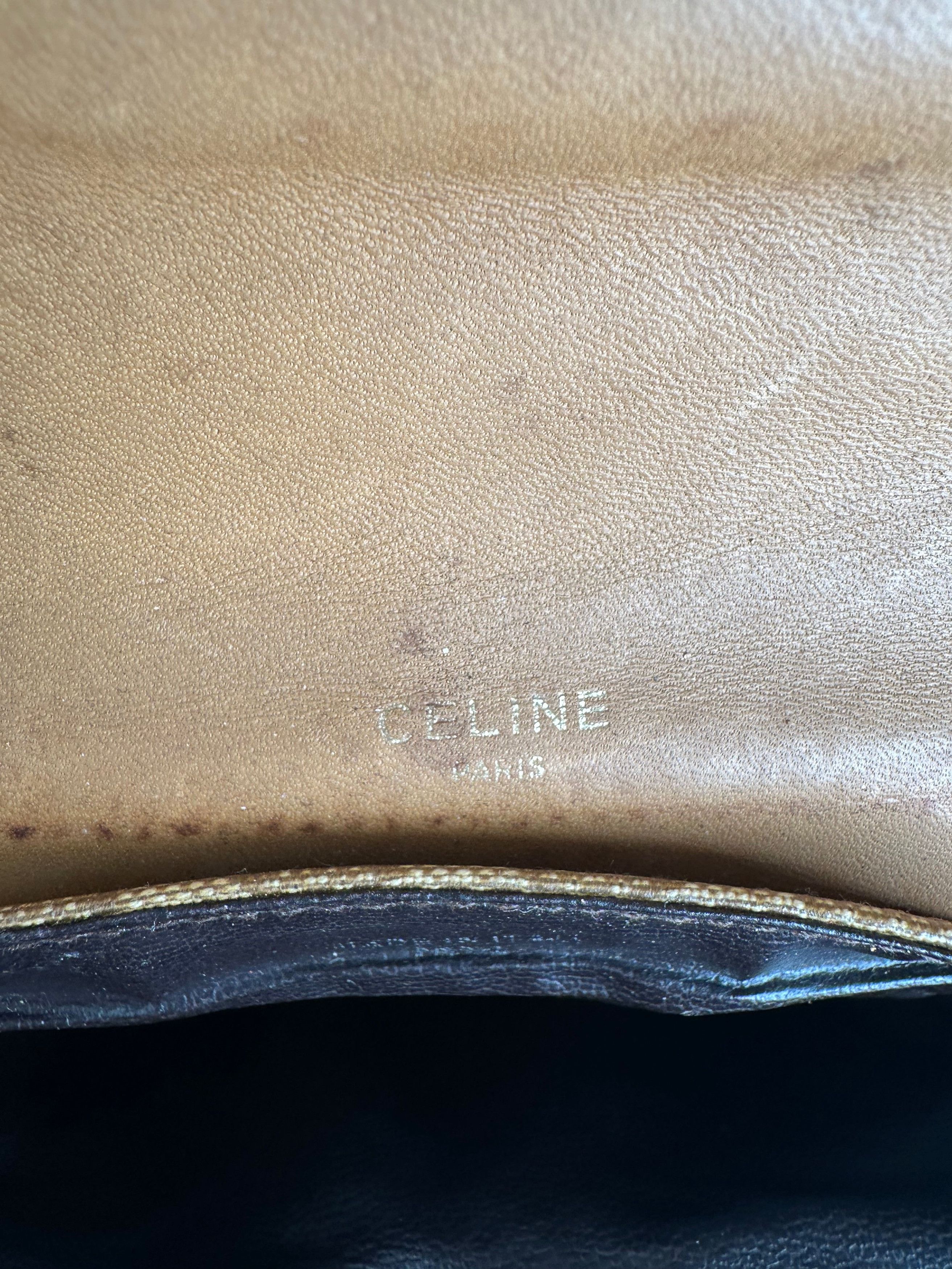 Celine Vintage Paris Leather Triomphe Mini Crossbody Bag Brown Size ONE SIZE - 4 Thumbnail