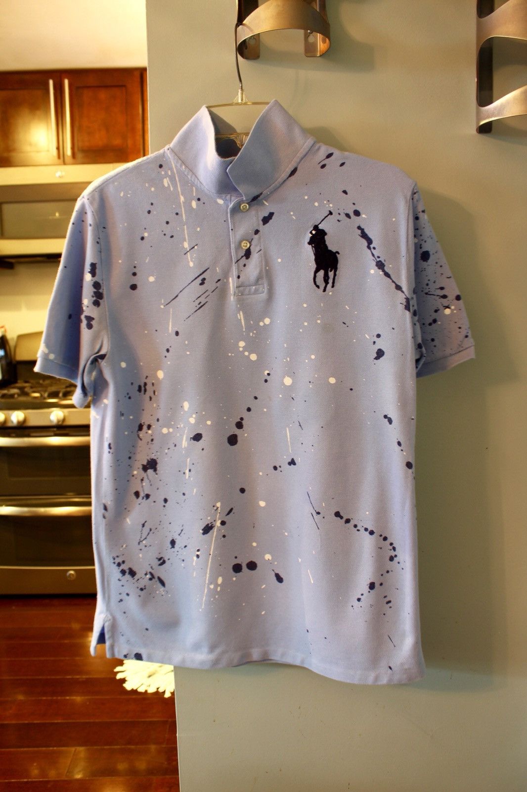 Ralph lauren paint splatter polo shirt on sale