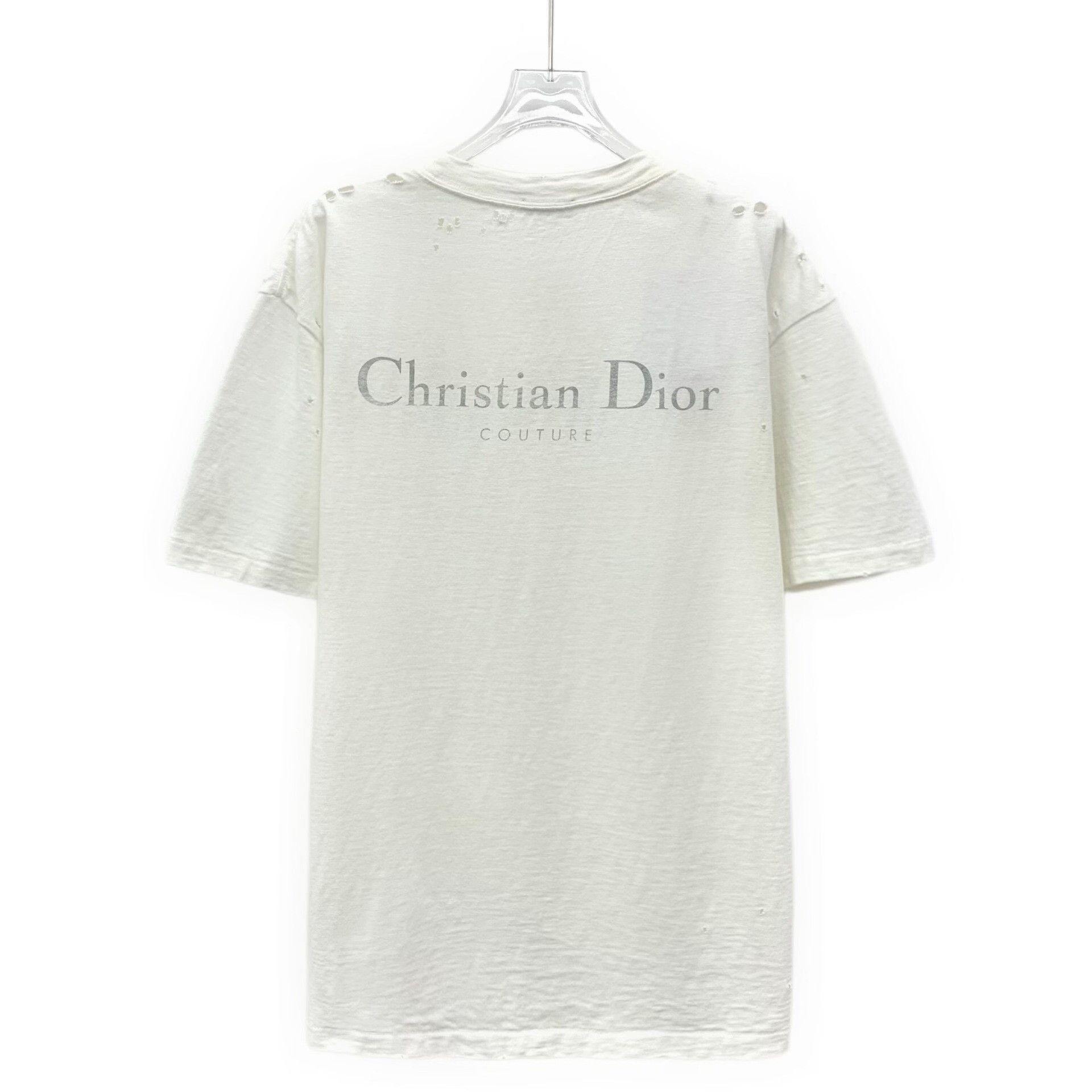 Dior Dior Distressed Couture Logo T-Shirt M Size US M / EU 48-50 / 2 - 2 Thumbnail