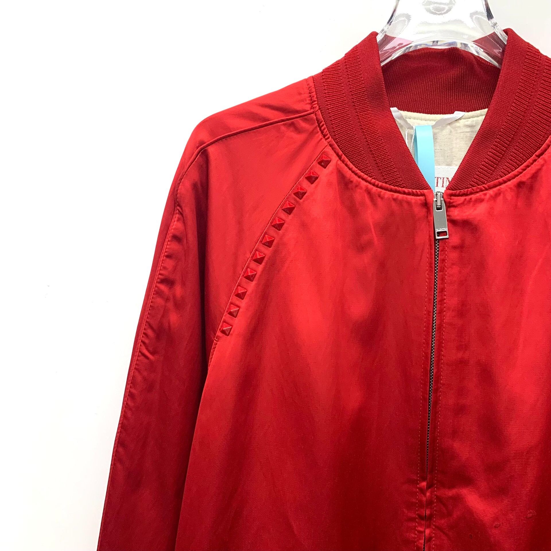 Valentino Valentino Studded Viscose Bomber Jacket 48 Size US M / EU 48-50 / 2 - 3 Thumbnail