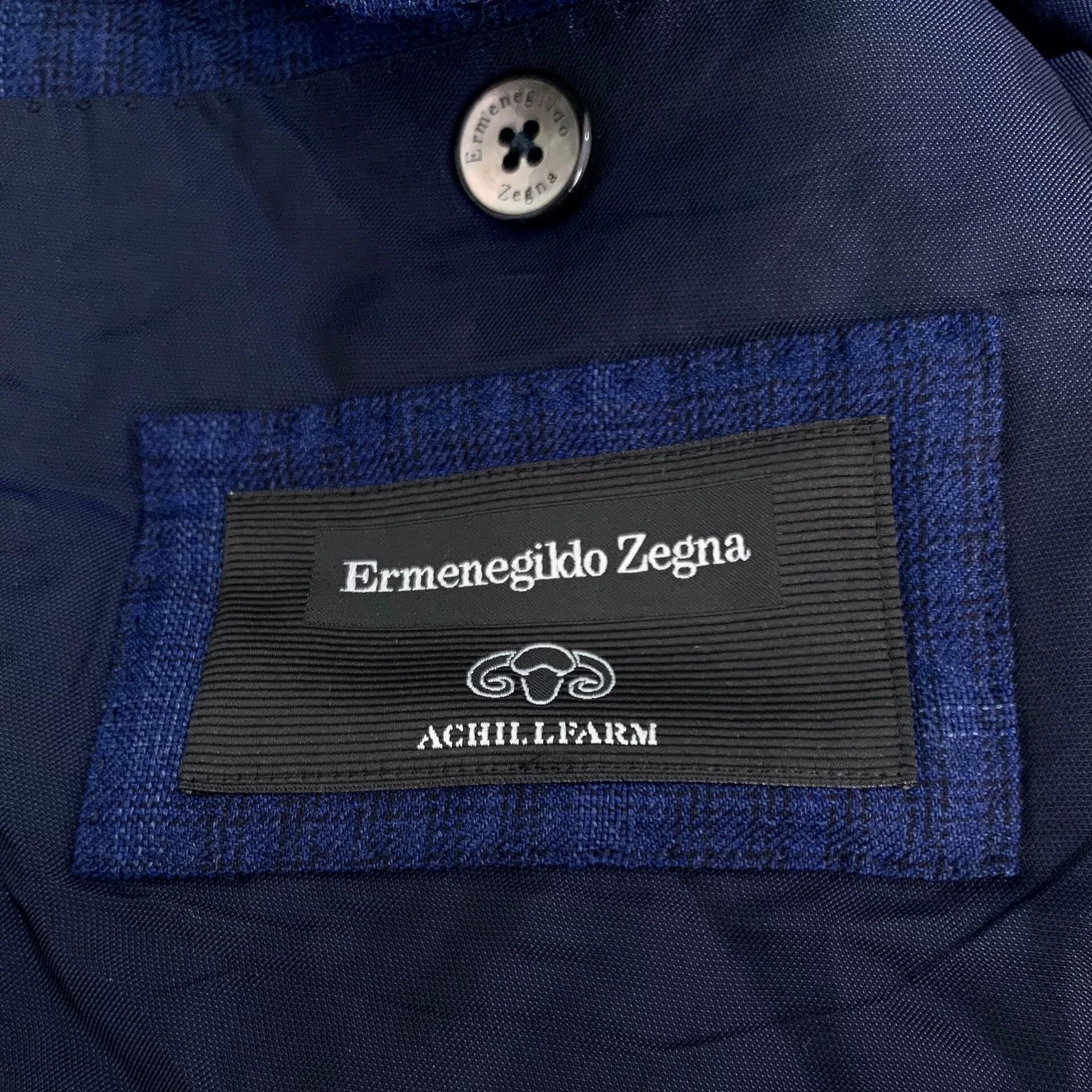 Ermenegildo Zegna Ermenegildo Zegna Silk Blend Check Blazer 52R Size 52R - 5 Thumbnail