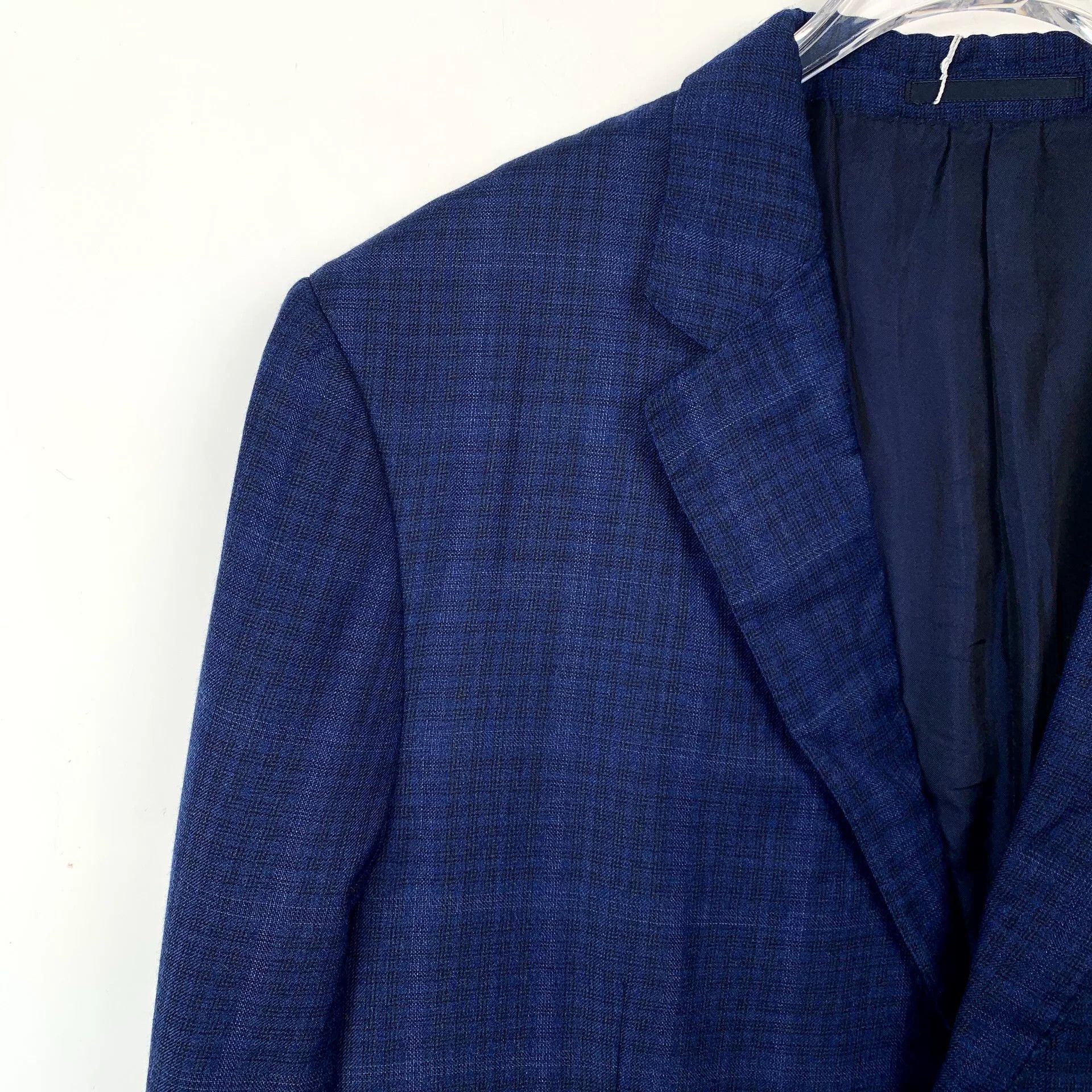 Ermenegildo Zegna Ermenegildo Zegna Silk Blend Check Blazer 52R Size 52R - 3 Thumbnail
