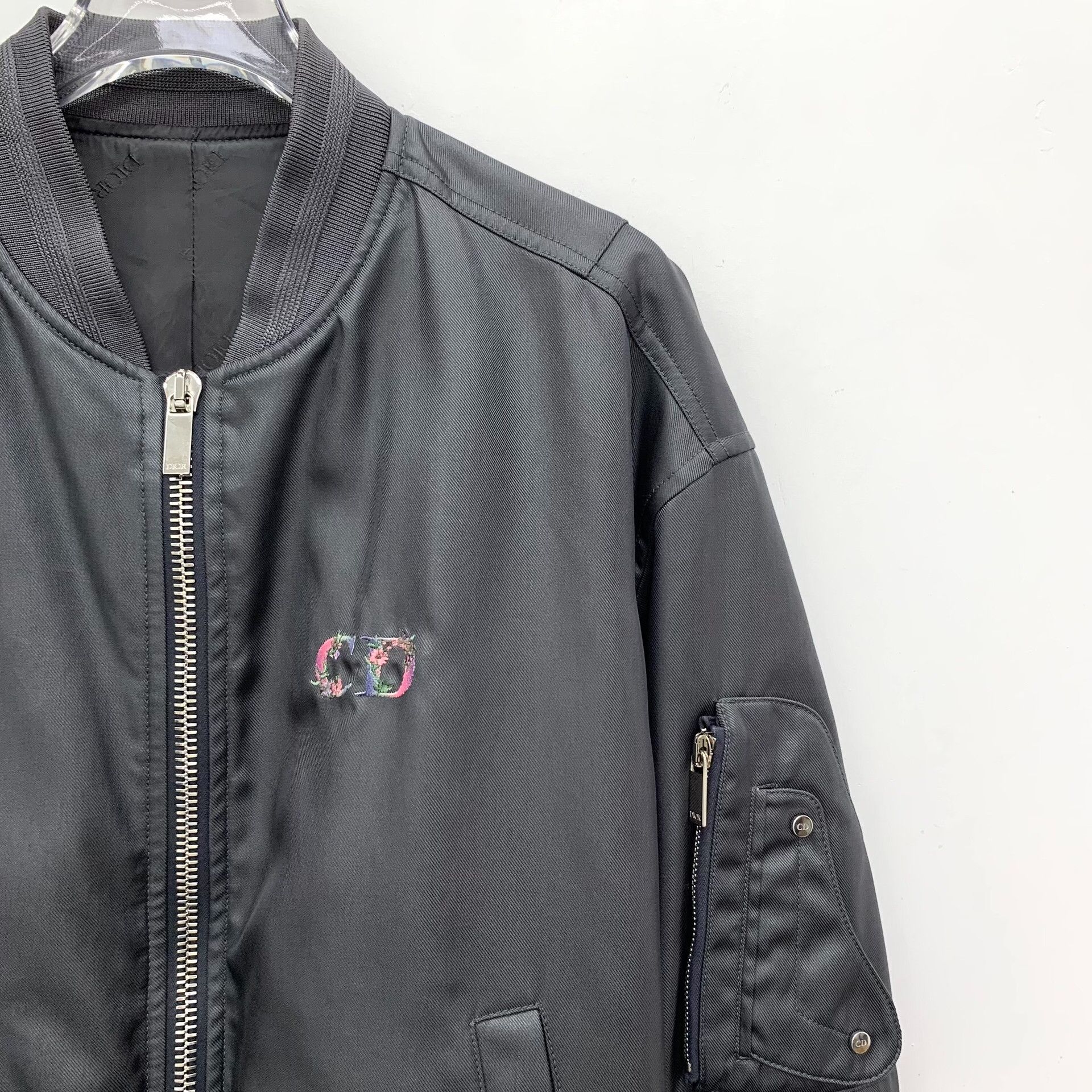 Dior Dior Floral Logo Embroidery Bomber Jacket 48 Size US M / EU 48-50 / 2 - 3 Thumbnail