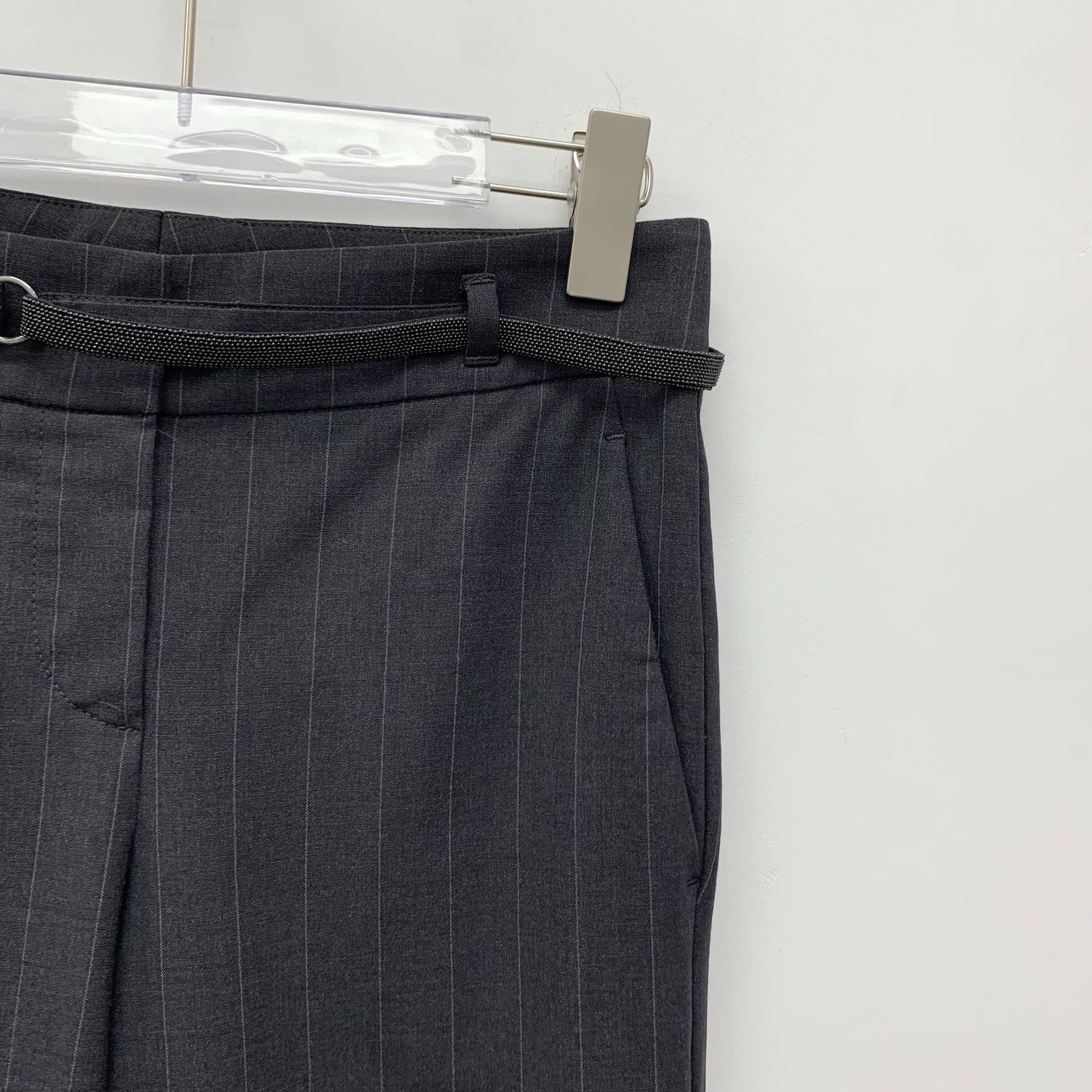 Brunello Cucinelli Brunello Cucinelli Pinstripe Wool Trousers IT 38 Size 26" / US 2 / IT 38 - 3 Thumbnail