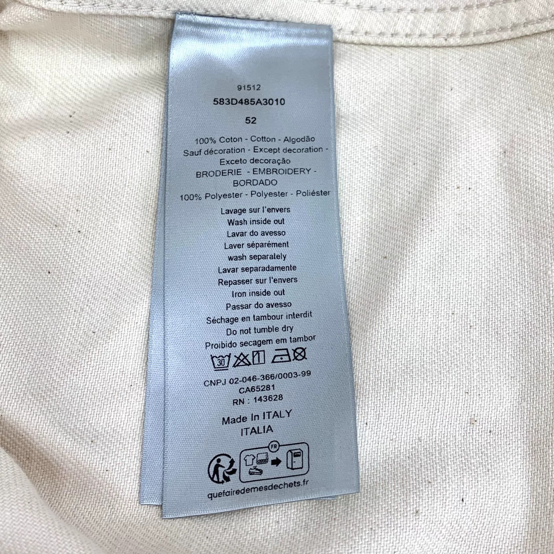 Dior Dior Pinstripe Cotton Denim Jacket 52 Size US L / EU 52-54 / 3 - 6 Thumbnail