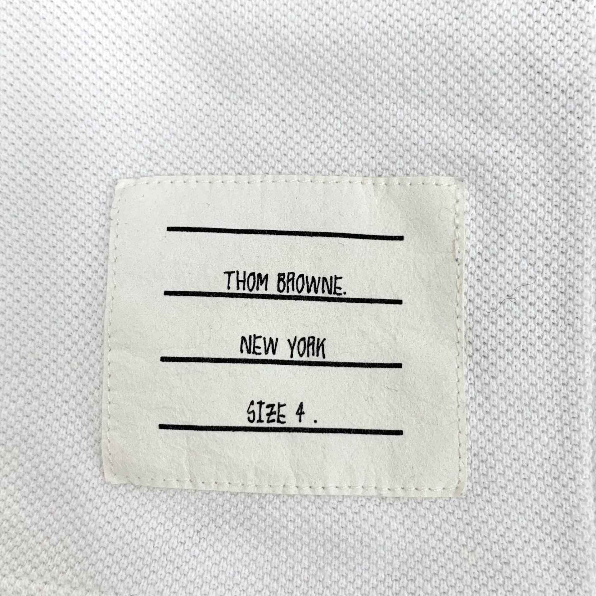 Thom Browne Thom Browne Textured Cotton T-Shirt Size 4 Size US XL / EU 56 / 4 - 5 Thumbnail