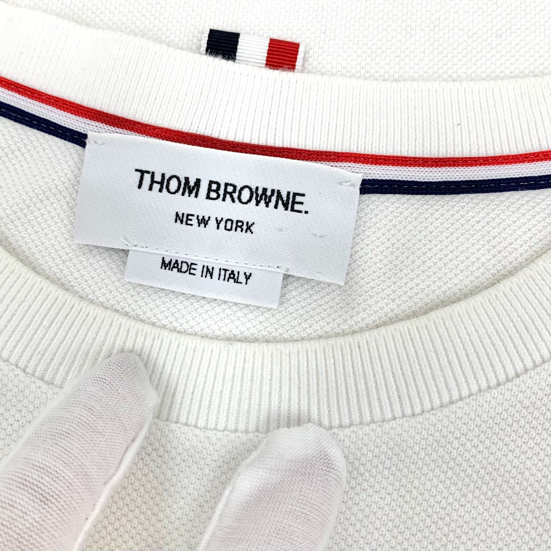 Thom Browne Thom Browne Textured Cotton T-Shirt Size 4 Size US XL / EU 56 / 4 - 9 Thumbnail