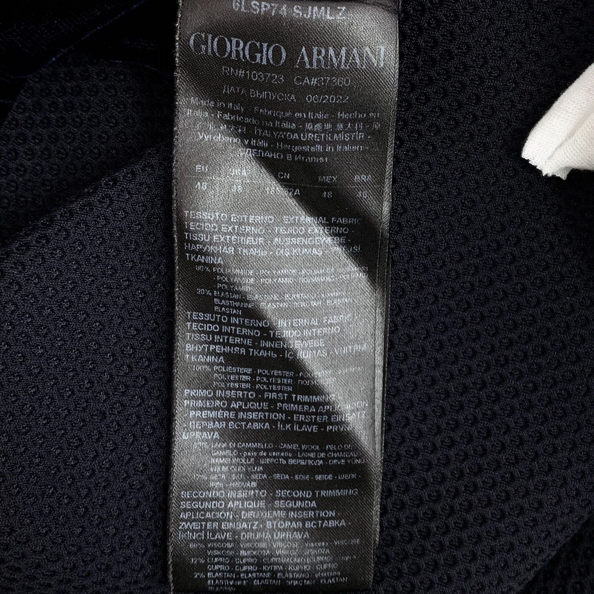 Giorgio Armani Giorgio Armani Velvet Logo Suit Size 50/48 Size 40R - 7 Thumbnail