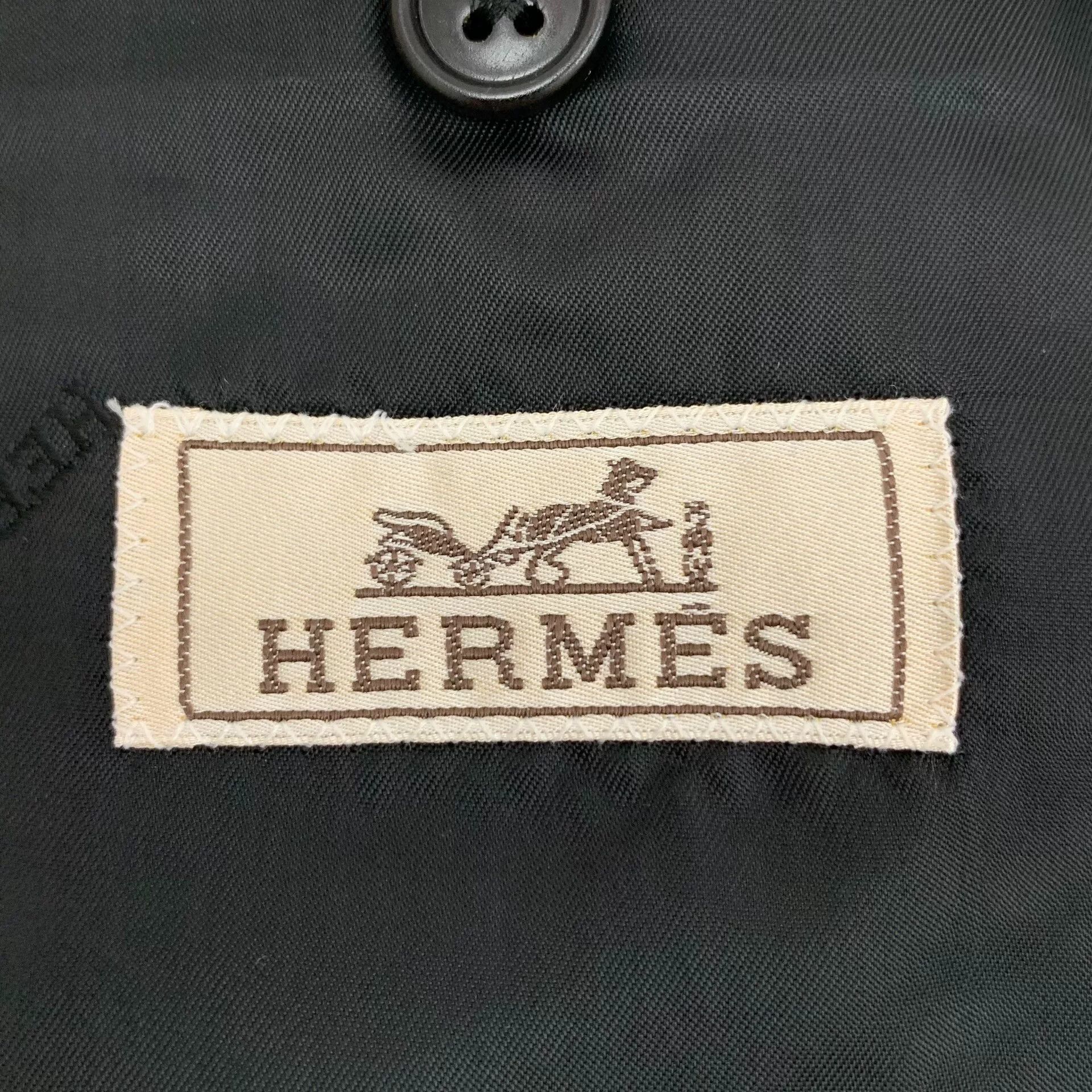 Hermes Hermes Wool Lambskin Trim Double Breasted Blazer 36R Size 36R - 5 Thumbnail