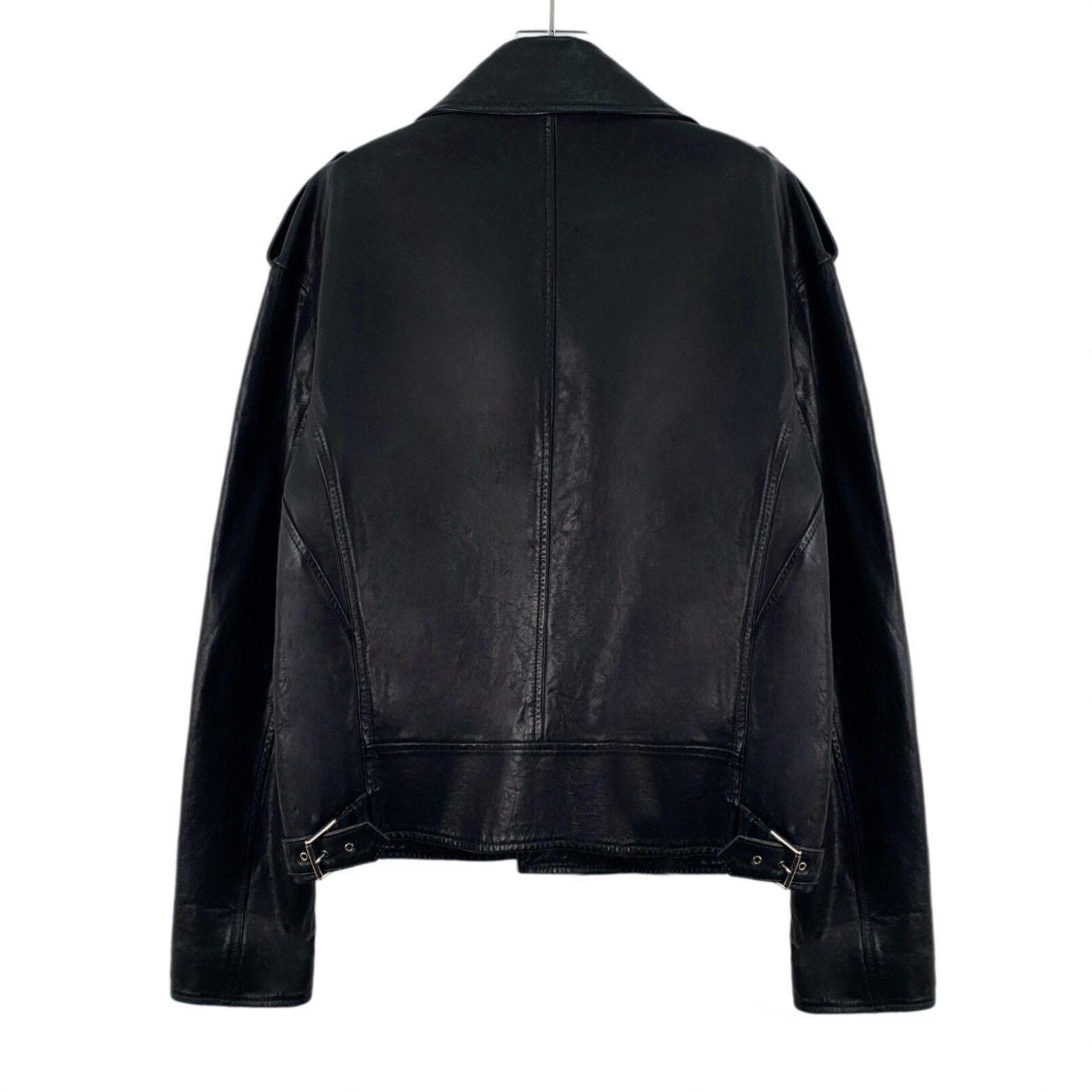 Versace Versace Distressed Calf Leather Biker Jacket US M Size US M / EU 48-50 / 2 - 2 Thumbnail