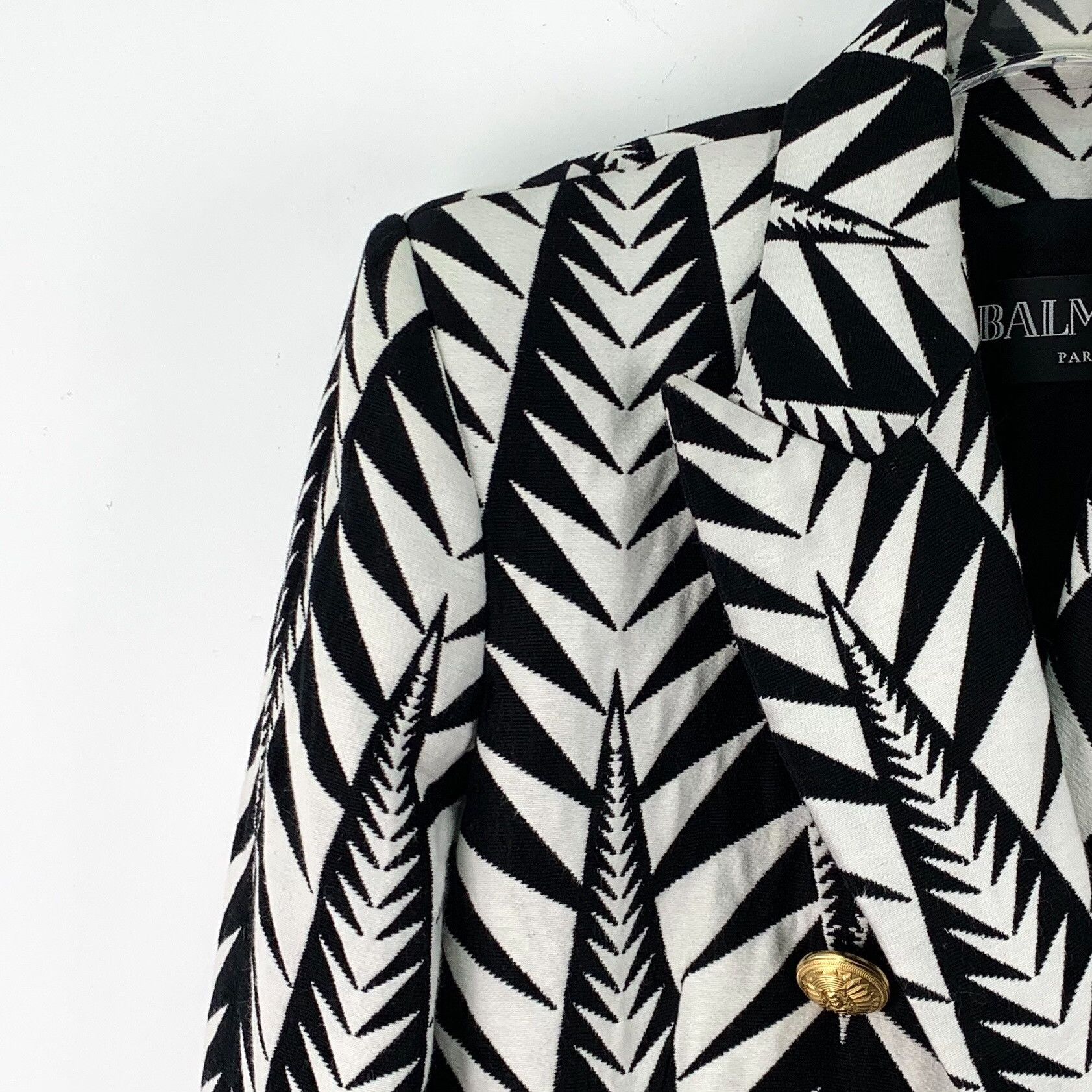 Balmain Balmain Geometric Pattern Double Breasted Blazer 40 Size M / US 6-8 / IT 42-44 - 3 Thumbnail