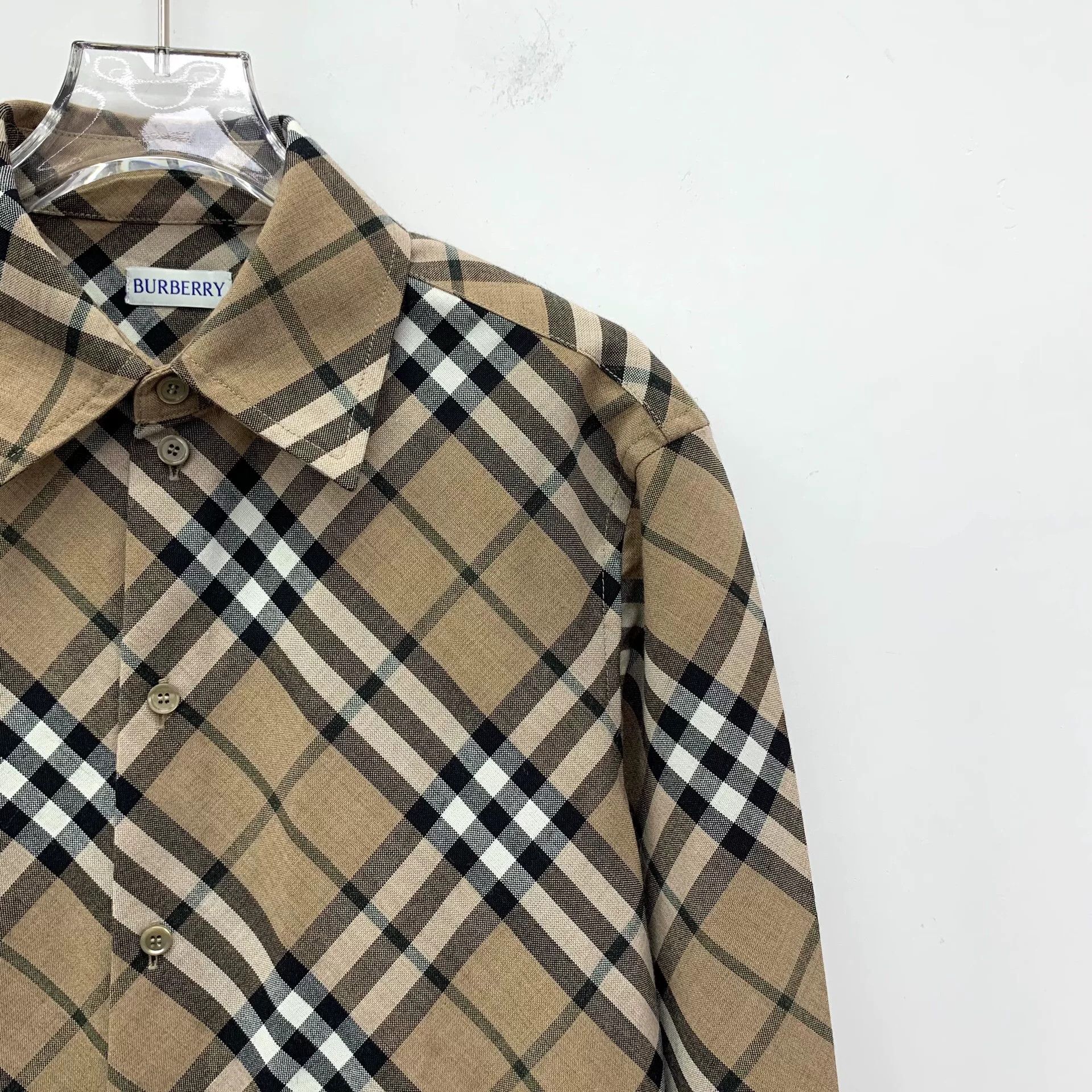 Burberry Burberry Nova Check Wool Blend Shirt IT 38 Size XS / US 0-2 / IT 36-38 - 3 Thumbnail