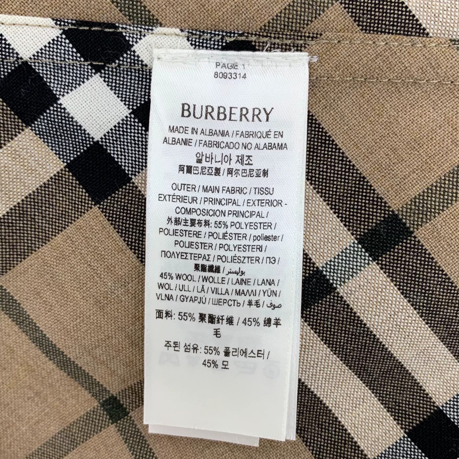 Burberry Burberry Nova Check Wool Blend Shirt IT 38 Size XS / US 0-2 / IT 36-38 - 7 Thumbnail