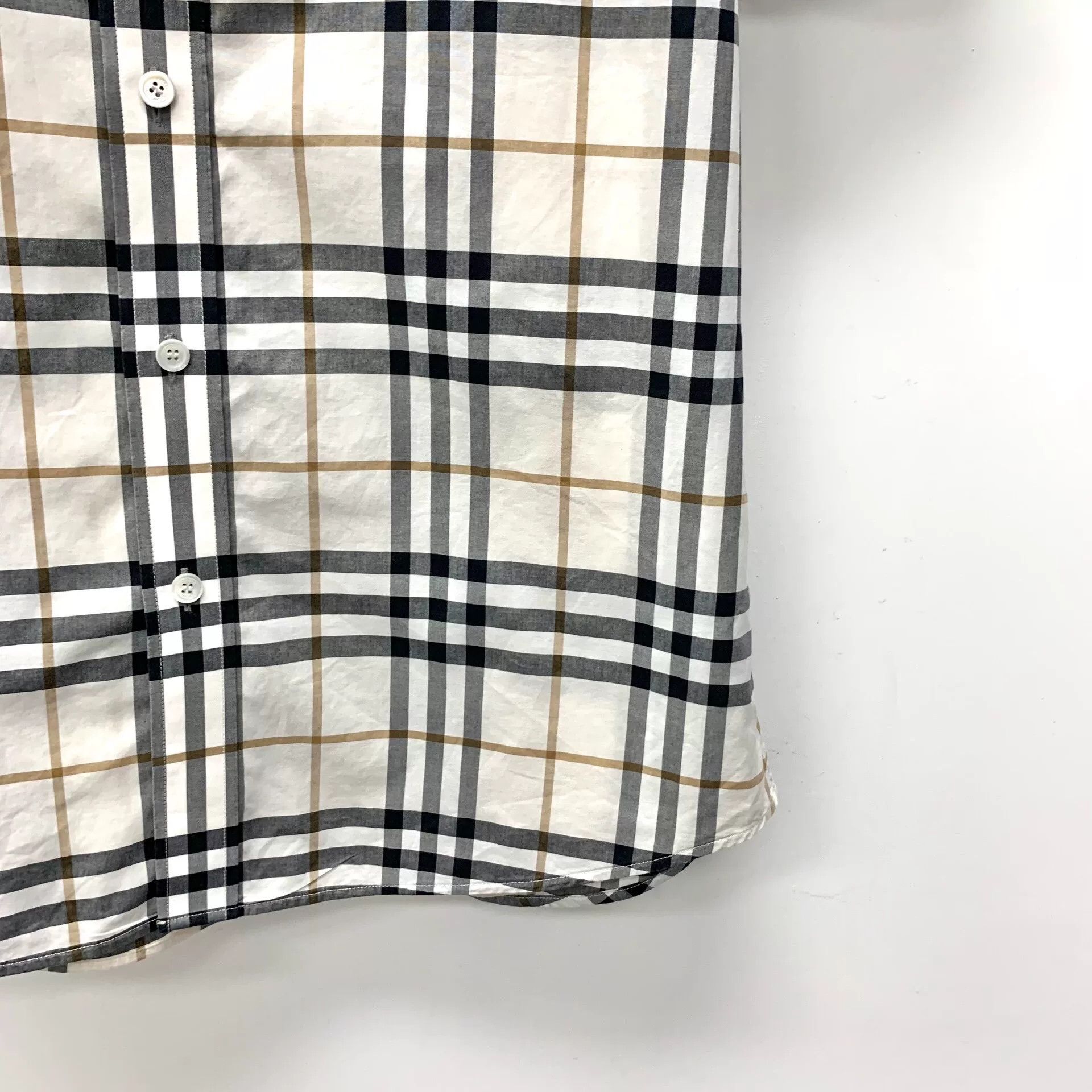 Burberry Burberry Check Cotton Short Sleeve Shirt Size M Size US M / EU 48-50 / 2 - 4 Thumbnail