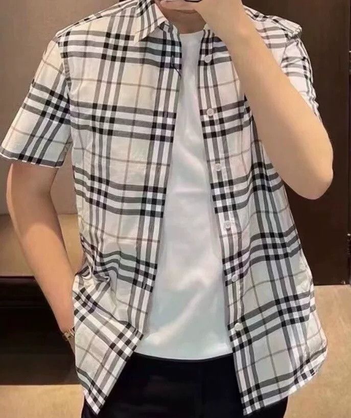 Burberry Burberry Check Cotton Short Sleeve Shirt Size M Size US M / EU 48-50 / 2 - 9 Thumbnail
