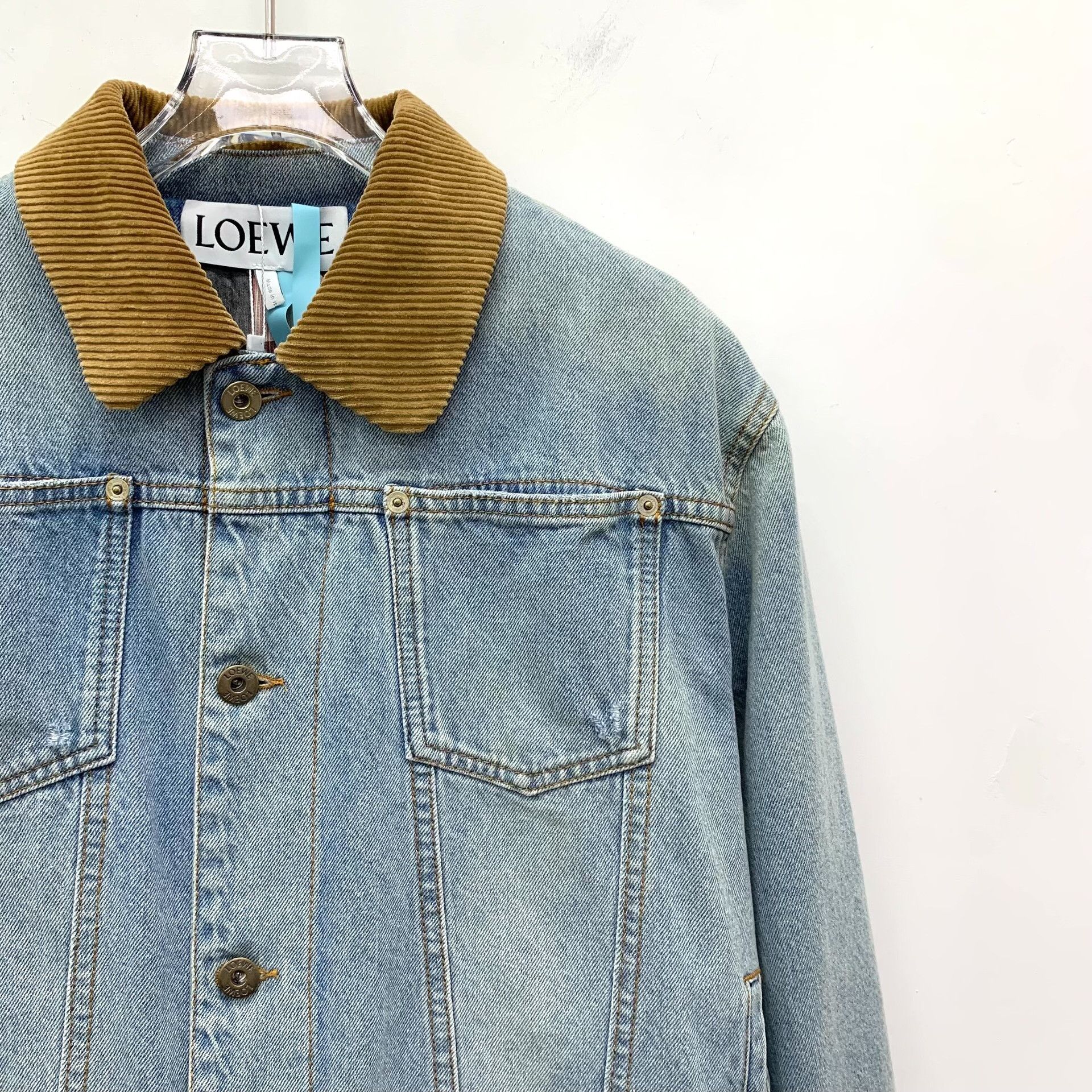 Loewe Loewe Corduroy Collar Denim Jacket Size 44 Size US S / EU 44-46 / 1 - 3 Thumbnail