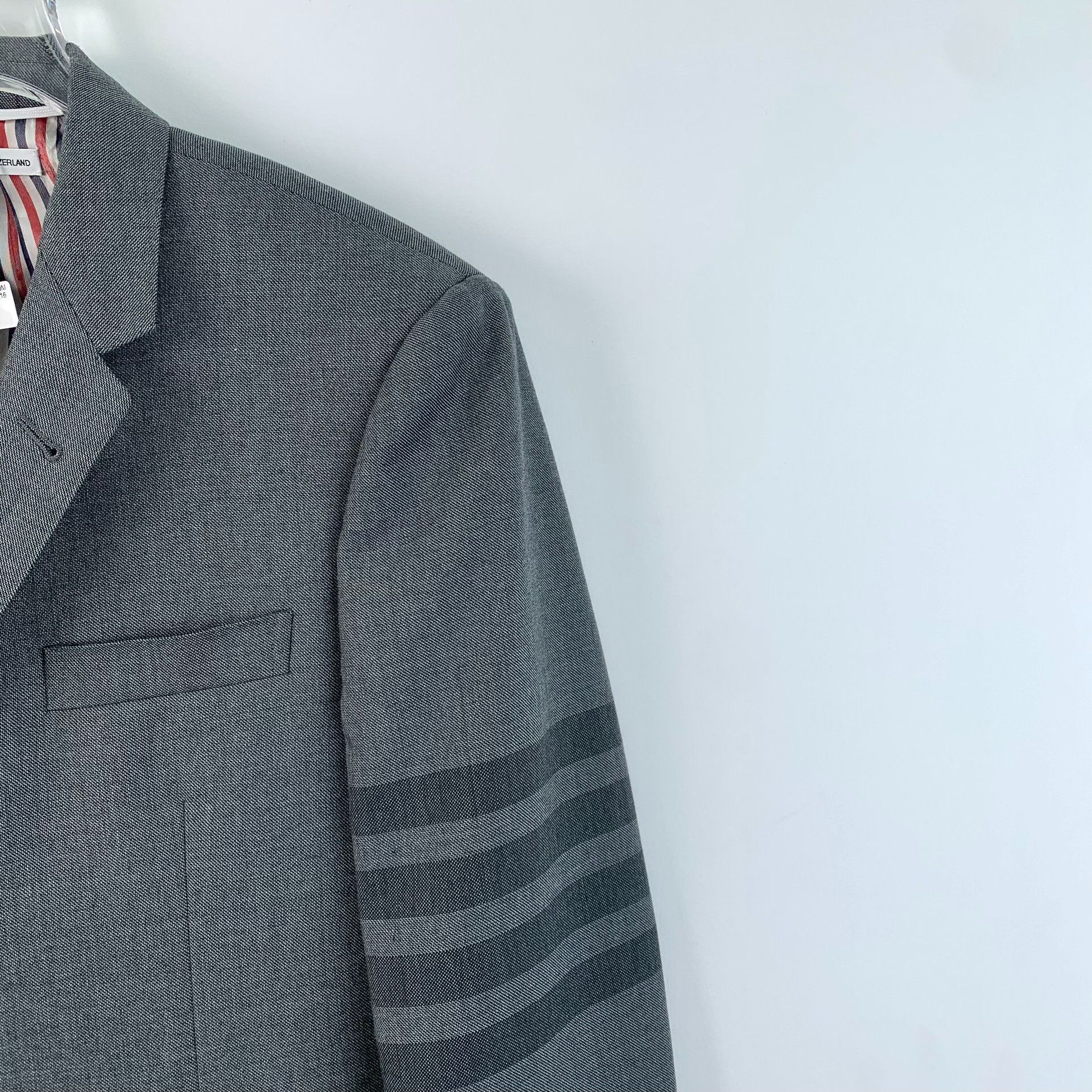 Thom Browne Thom Browne Gray 4-Bar Wool Blazer Size 1 Size 38R - 3 Thumbnail