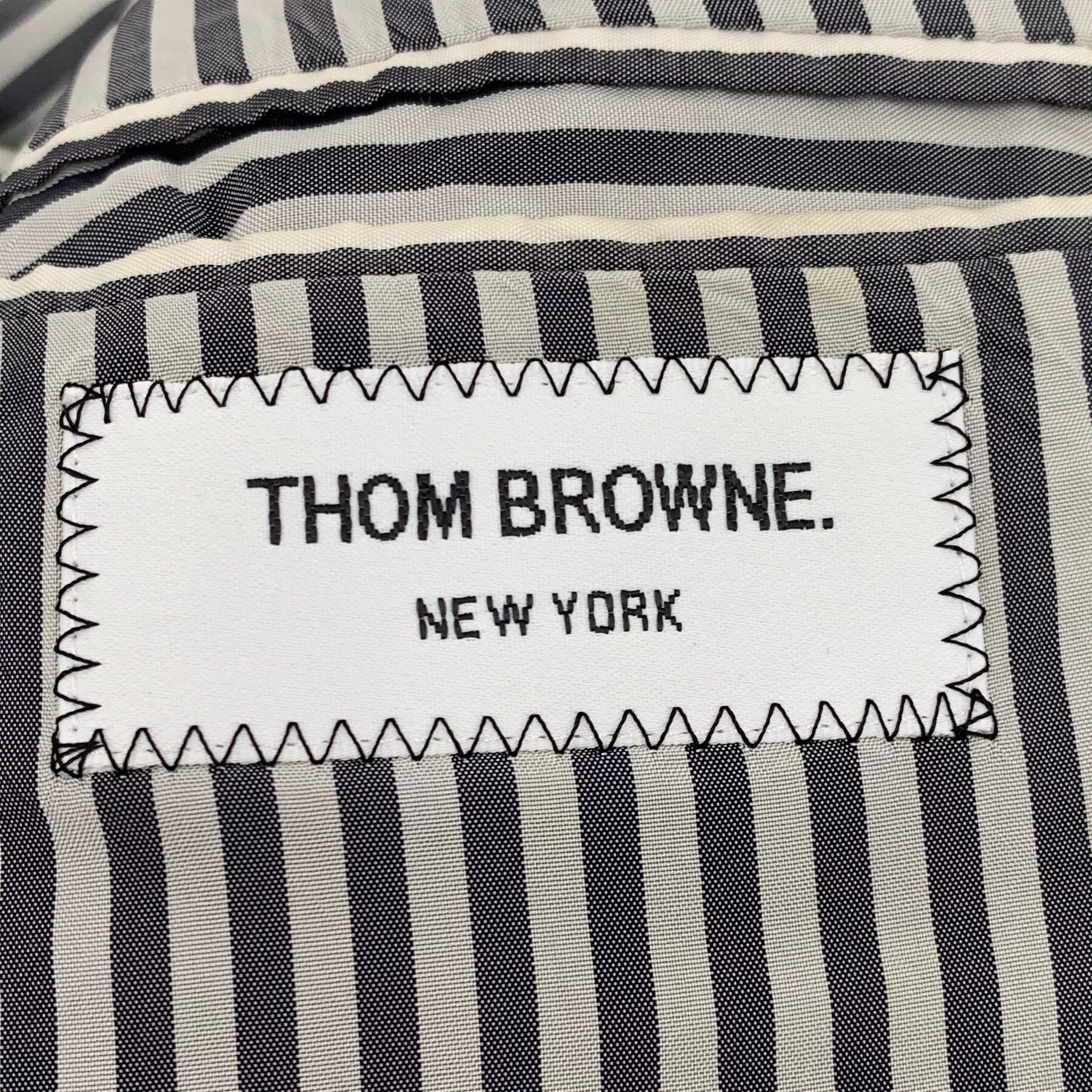 Thom Browne Thom Browne Grey Geometric Pattern Blazer Size 0 Size 34R - 5 Thumbnail