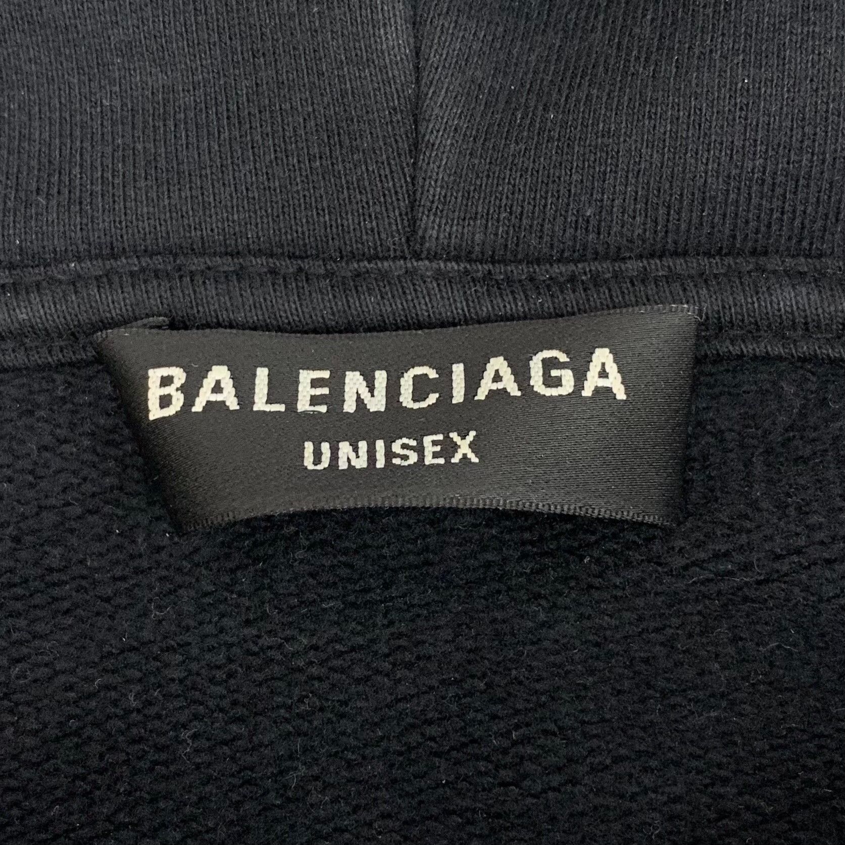 Balenciaga Balenciaga Cursive Logo Distressed Hoodie Size M Size US M / EU 48-50 / 2 - 5 Thumbnail