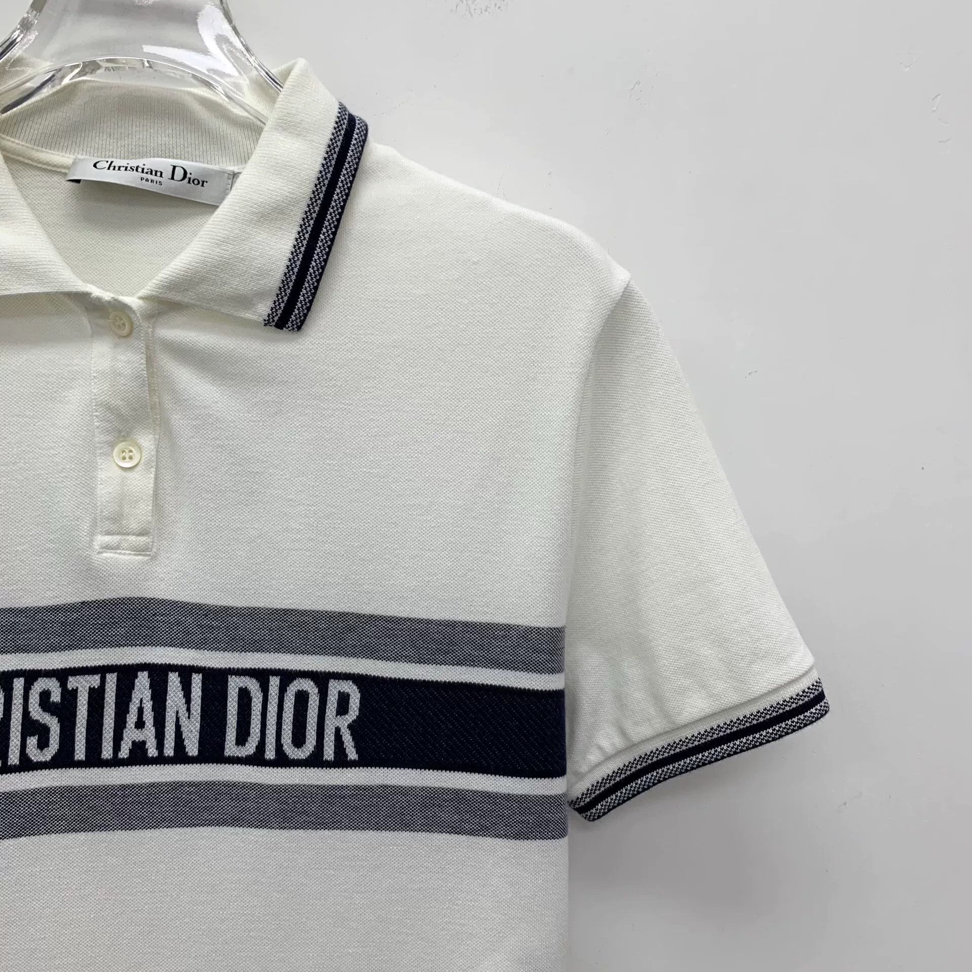 Dior Dior Logo Stripe Polo Shirt Size M Size M / US 6-8 / IT 42-44 - 3 Thumbnail