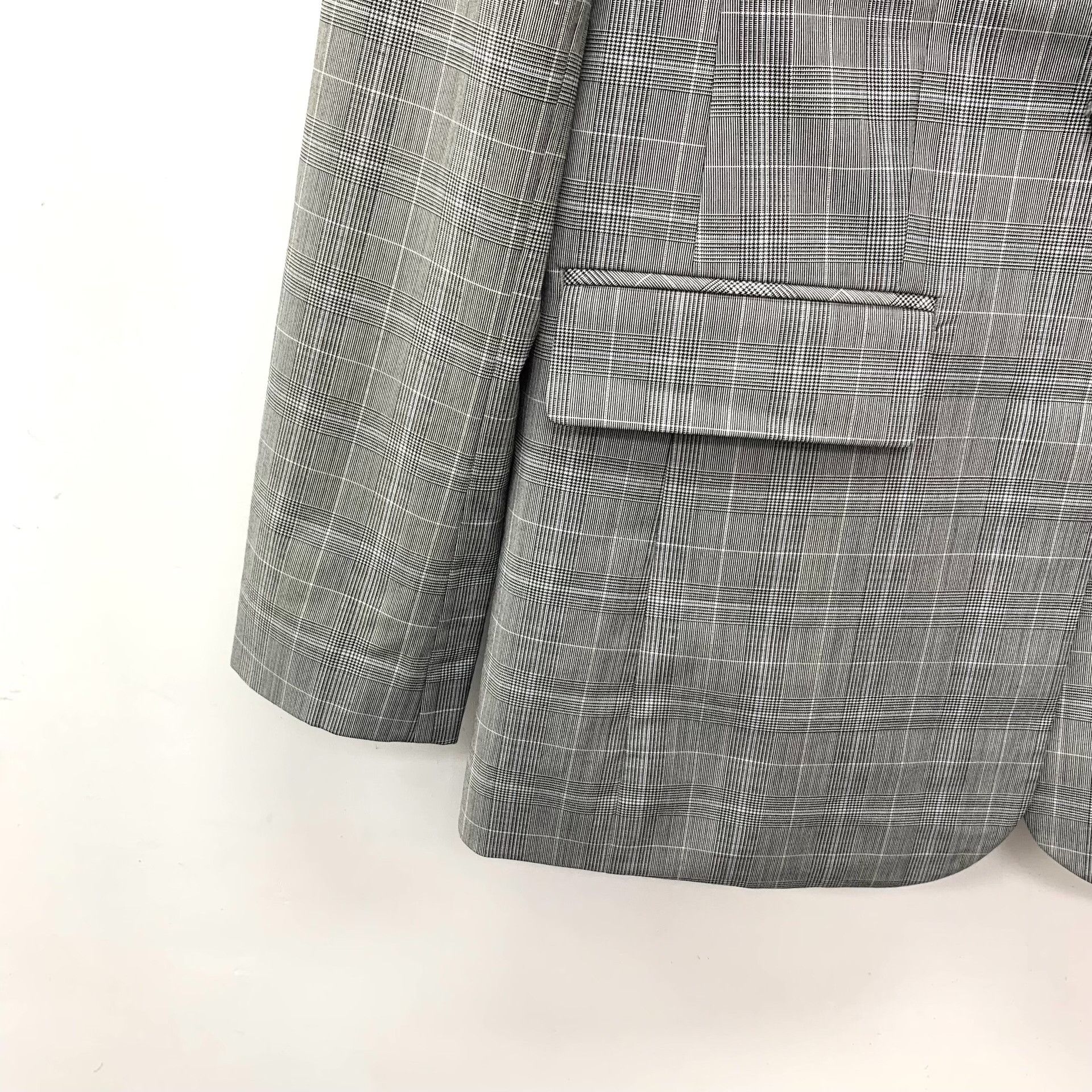 Calvin Klein Calvin Klein Grey Plaid Wool Blend Blazer 38 Size S / US 4 / IT 40 - 4 Thumbnail