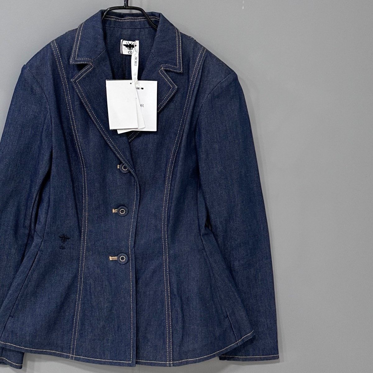 Dior Dior Bee Embroidery Denim Blazer 38 Size S / US 4 / IT 40 - 2 Thumbnail