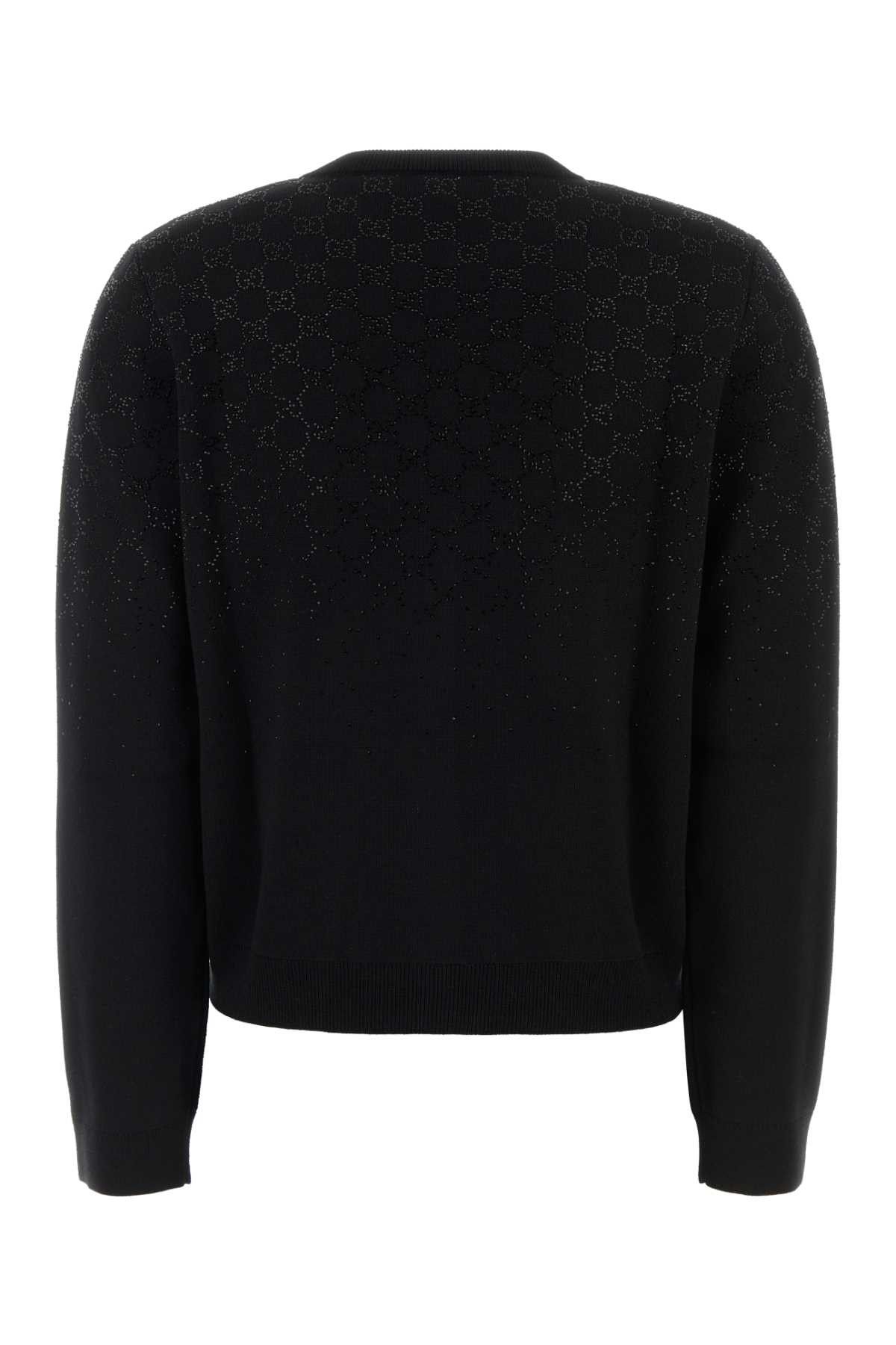 Gucci Black Wool Blend Cardigan Size L / US 10 / IT 46 - 2 Thumbnail